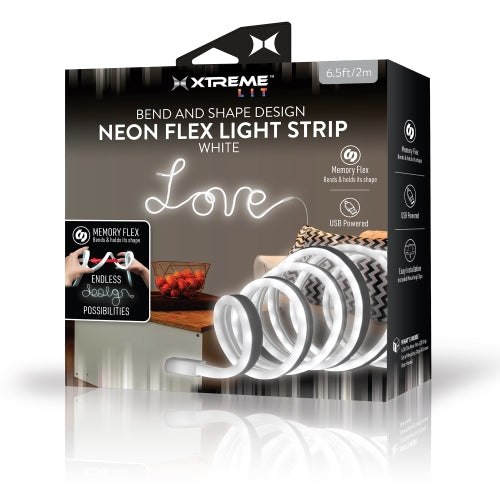 2M Single White Neon Flex