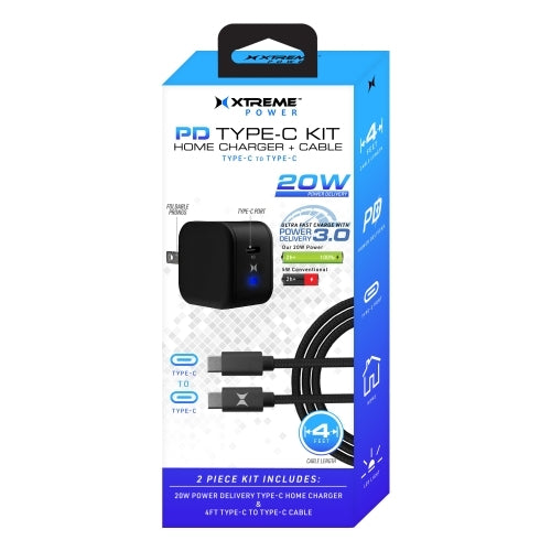 20W PD HOME CHARGER & C TO C C