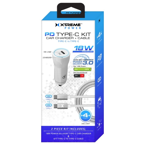 18W PD CAR CHARGER & C TO C CH