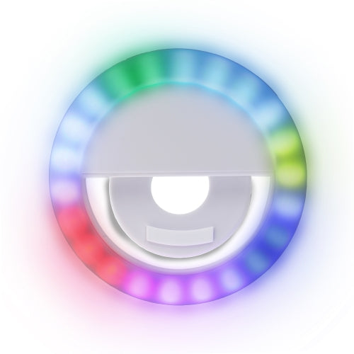 RGB Mobile Selfie Light Clip – Universal Clip-On LED Ring Light with Multi-Color RGB Modes & Adjustable Brightness for Smartphones, Tablets, and Laptops