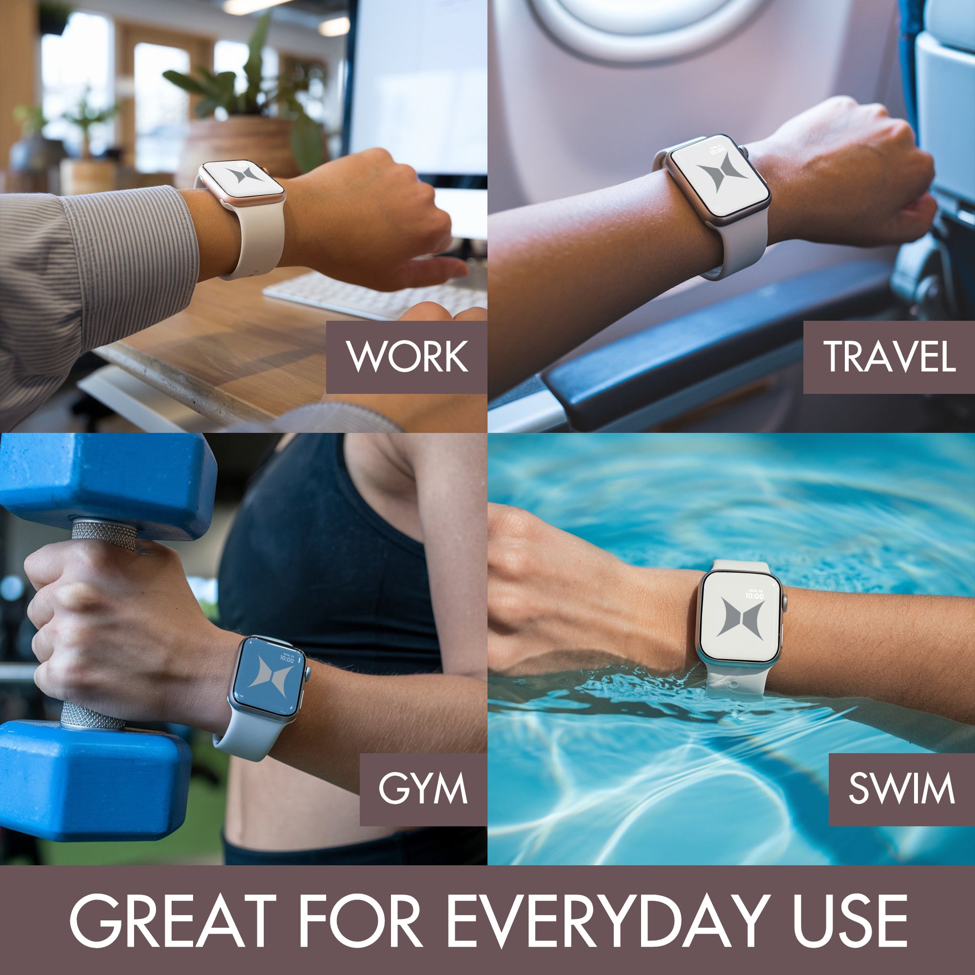 Smart Watch Soft Silicone Band 6 Pack – Small Size, Waterproof, New Buckle Design