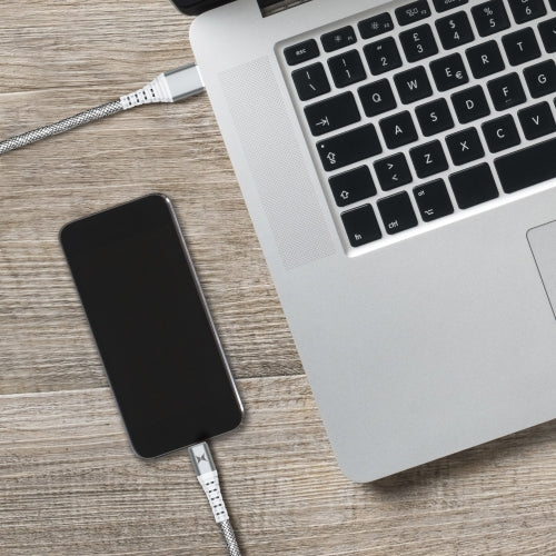 Ultra-Durable 4FT Lightning to USB-A Charging Cable with Kevlar Ballistic Fiber, 10W Fast Charge