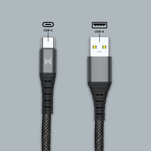 Ultra-Durable 4FT USB-C to USB-A Charging Cable with Kevlar Ballistic Fiber, 10W Fast Charge
