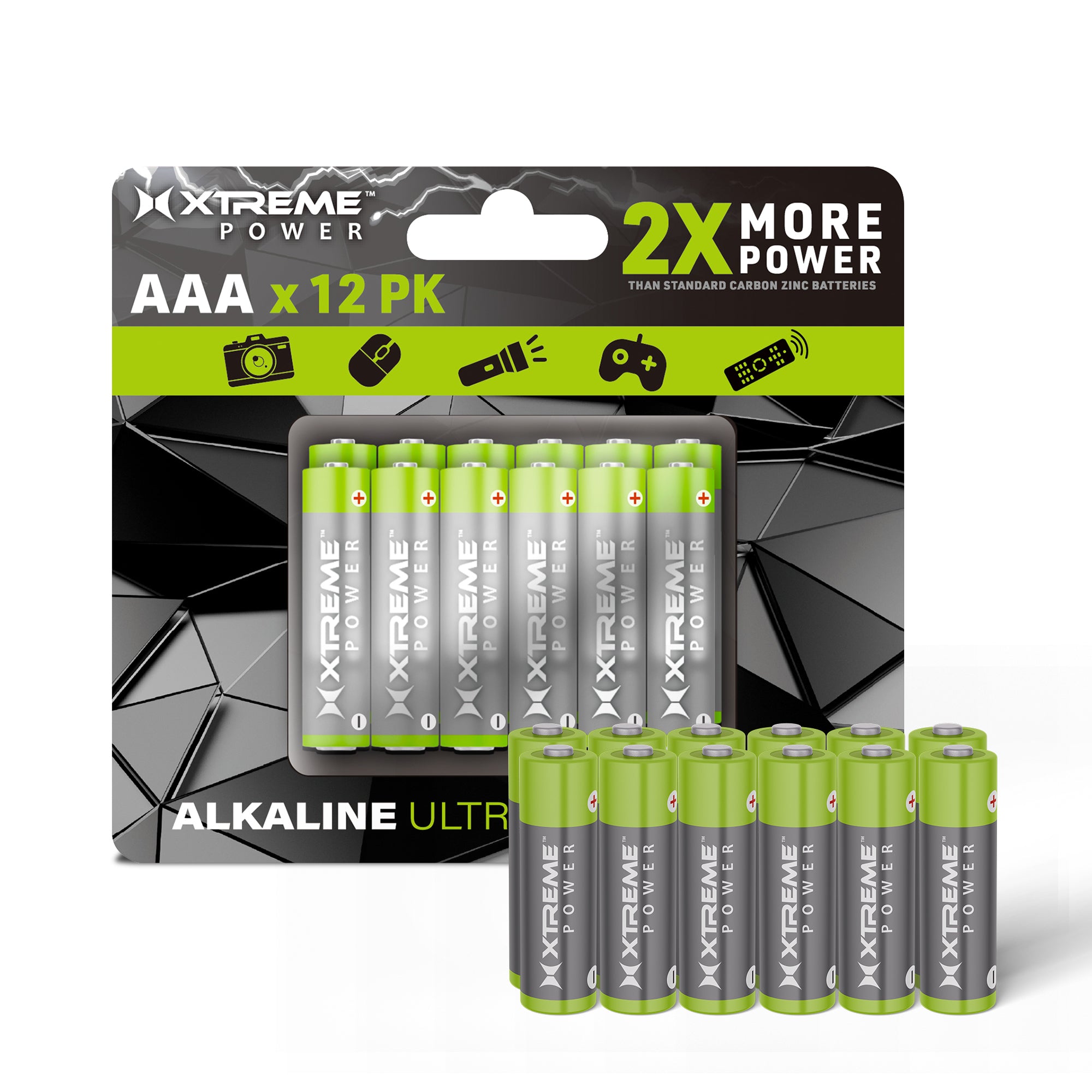 Long-Lasting AAA Alkaline Batteries (12-Pack) – Reliable High-Performance Household Power for Toys, Remotes, and Gadgets