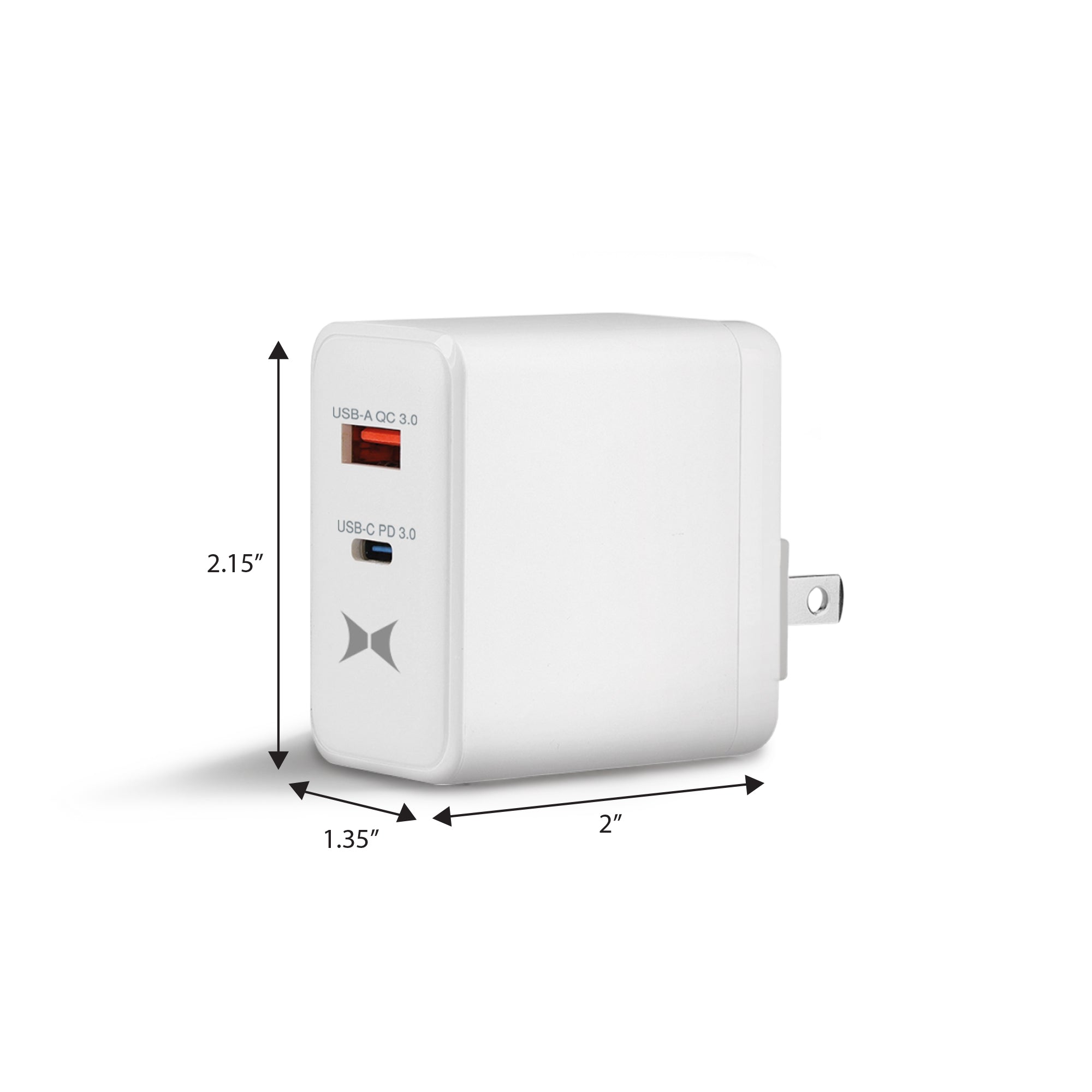45W Dual-Port USB-C and USB-A Wall Charger, High-Speed Power Adapter for Laptops, Smartphones, and Tablets