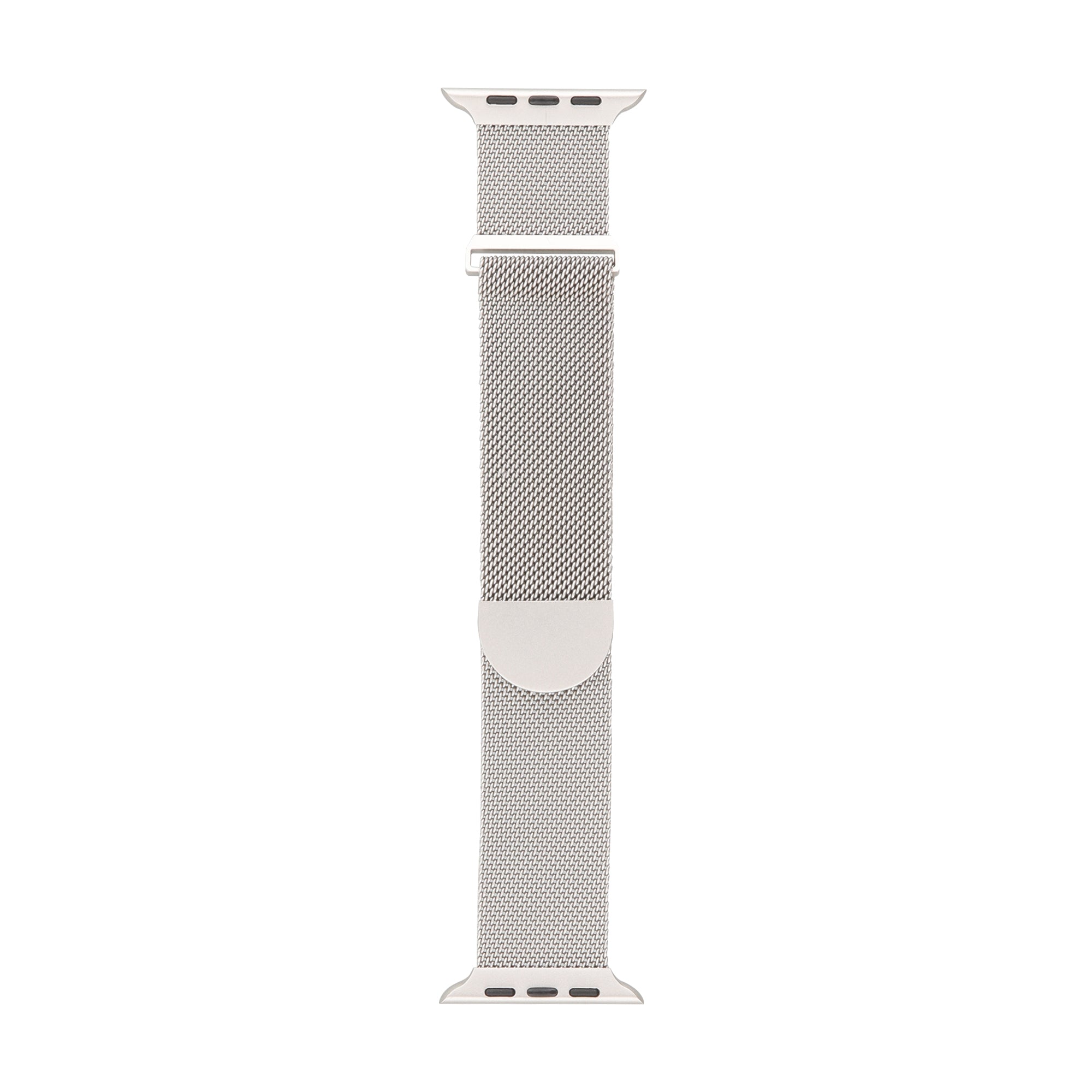Premium Steel Mesh Apple Watch Band with Adjustable Magnetic Clasp, Starlight Finish, Universal Fit for all Large Series, Easy Installation