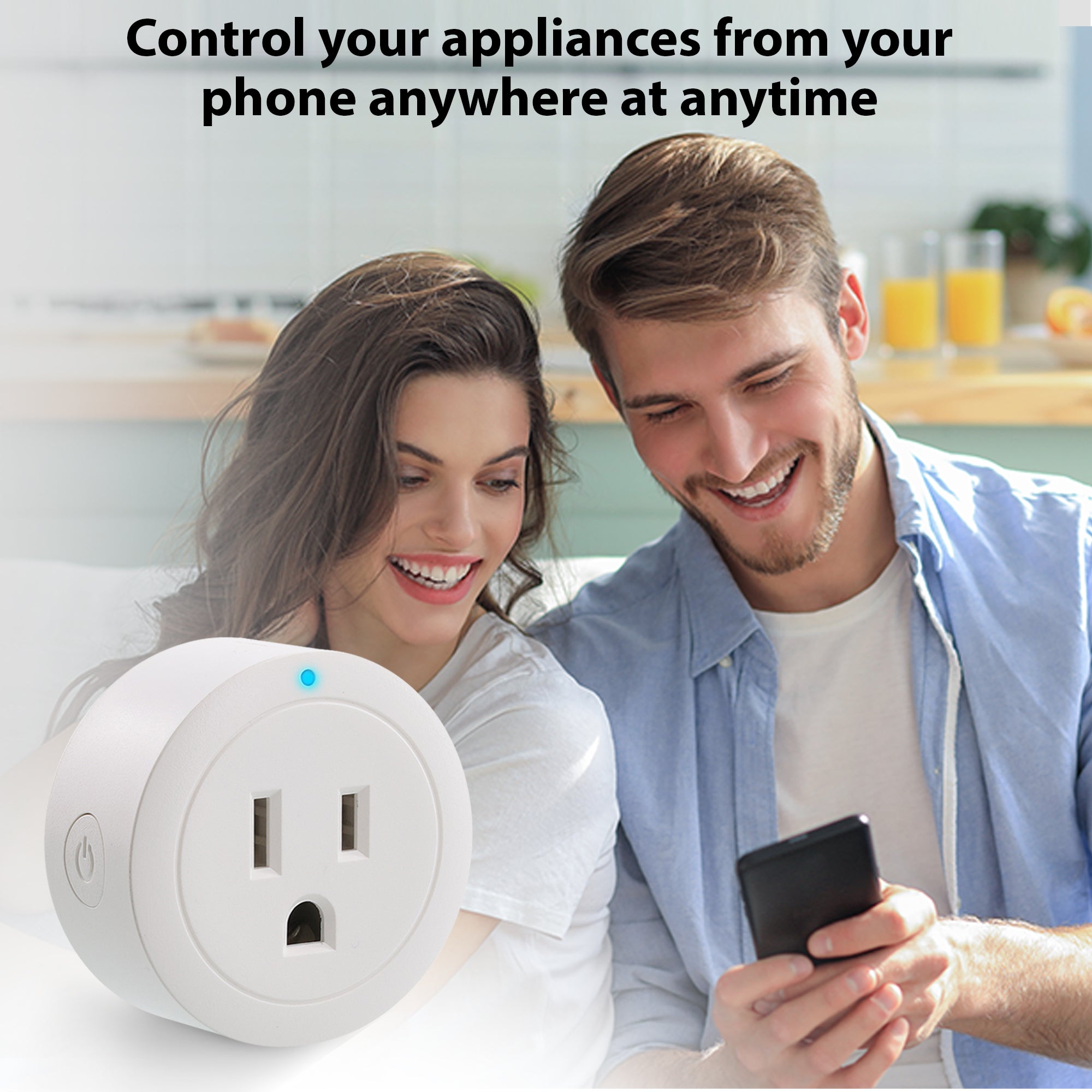 Smart Wi-Fi Plug 10A - Mobile App and Voice Control, 1-Pack & 4-Pack