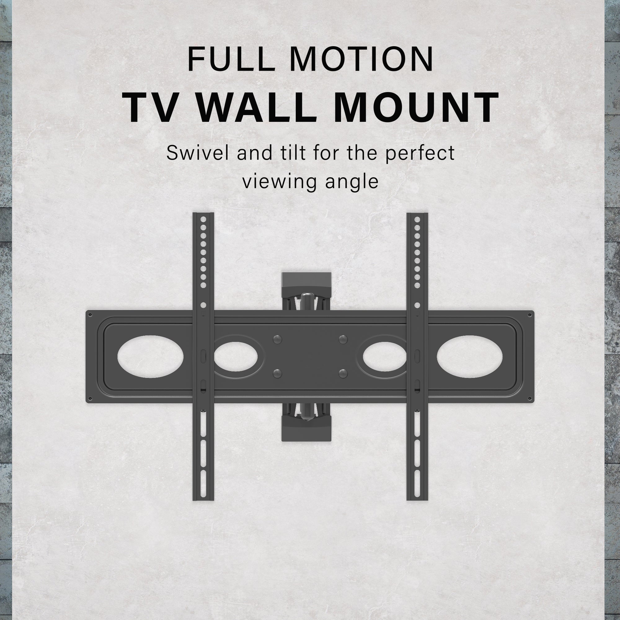 Full Motion TV Wall Mount, Full Motion TV Mount for 32-80 Inch Flat-Panel TVs, Holds 88 lbs