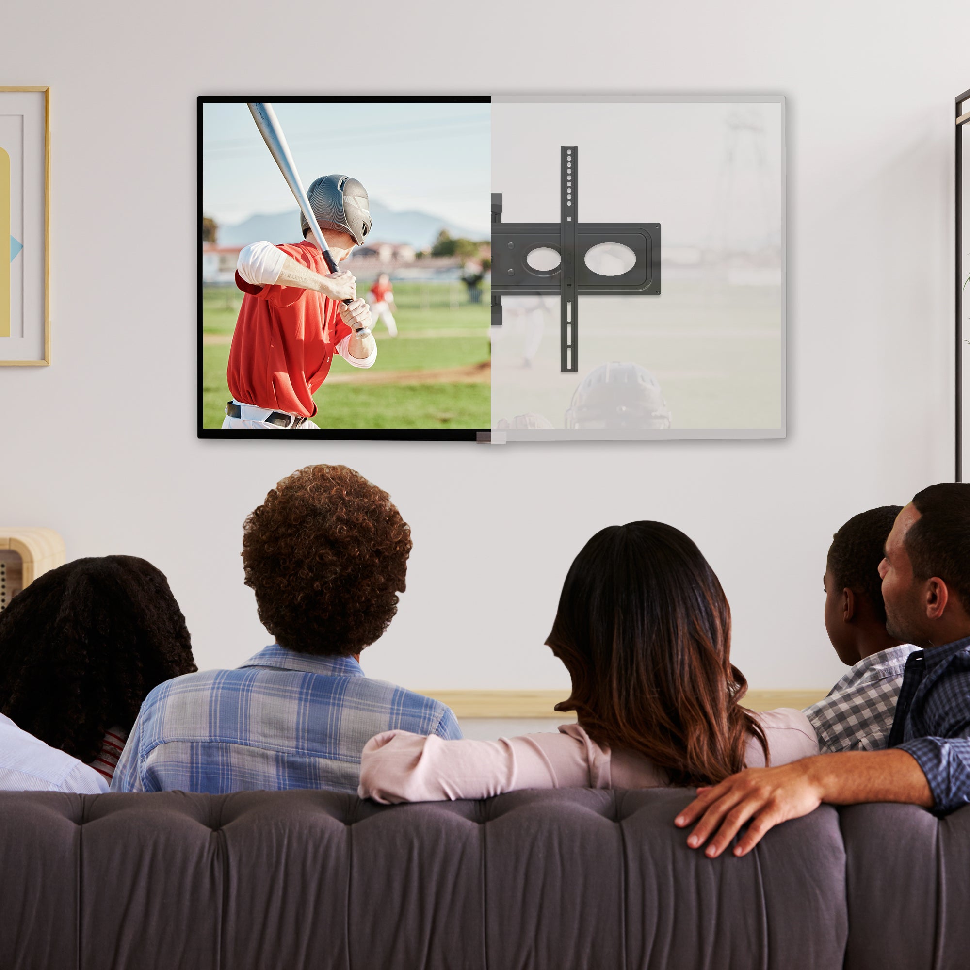 Full Motion TV Wall Mount, Full Motion TV Mount for 32-80 Inch Flat-Panel TVs, Holds 88 lbs