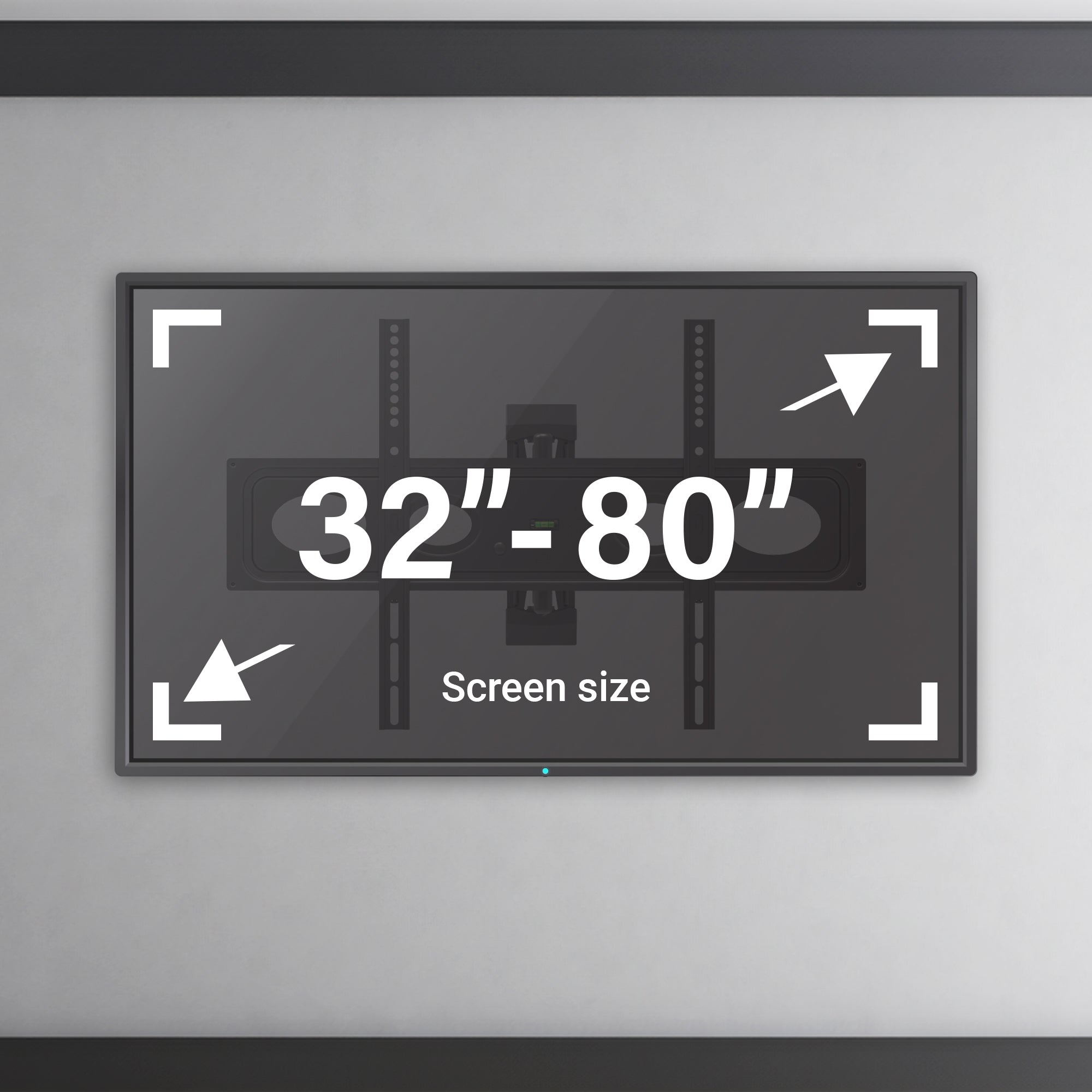 Full Motion TV Wall Mount, Full Motion TV Mount for 32-80 Inch Flat-Panel TVs, Holds 88 lbs