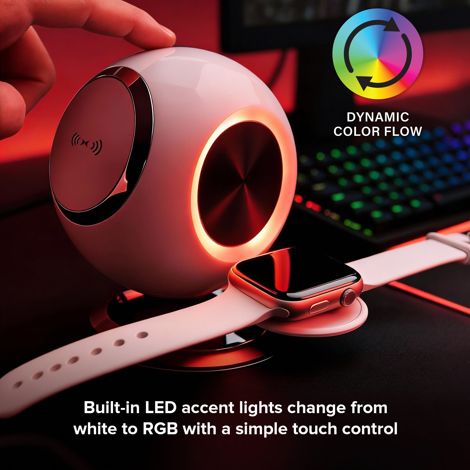 3 in 1 Magnetic Wireless Charging Station for iPhone 17 Series, 15W MagSafe Compatible Charger Stand, Wireless Charging Dock for Apple Watch and AirPods