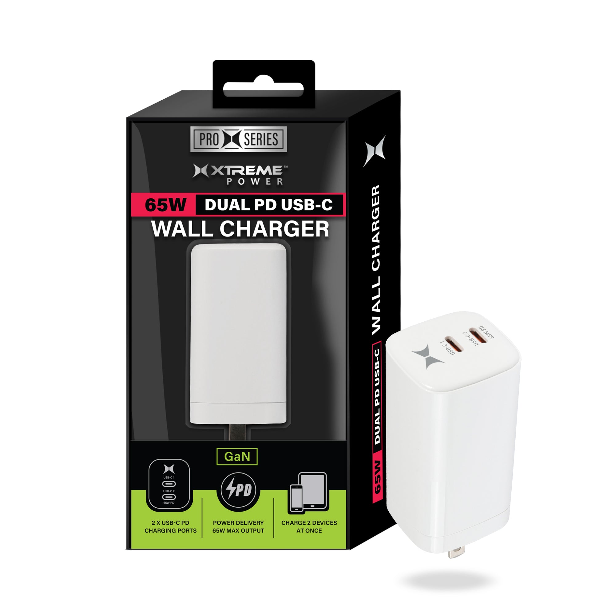 65W GaN Dual PD C Wall Charger
