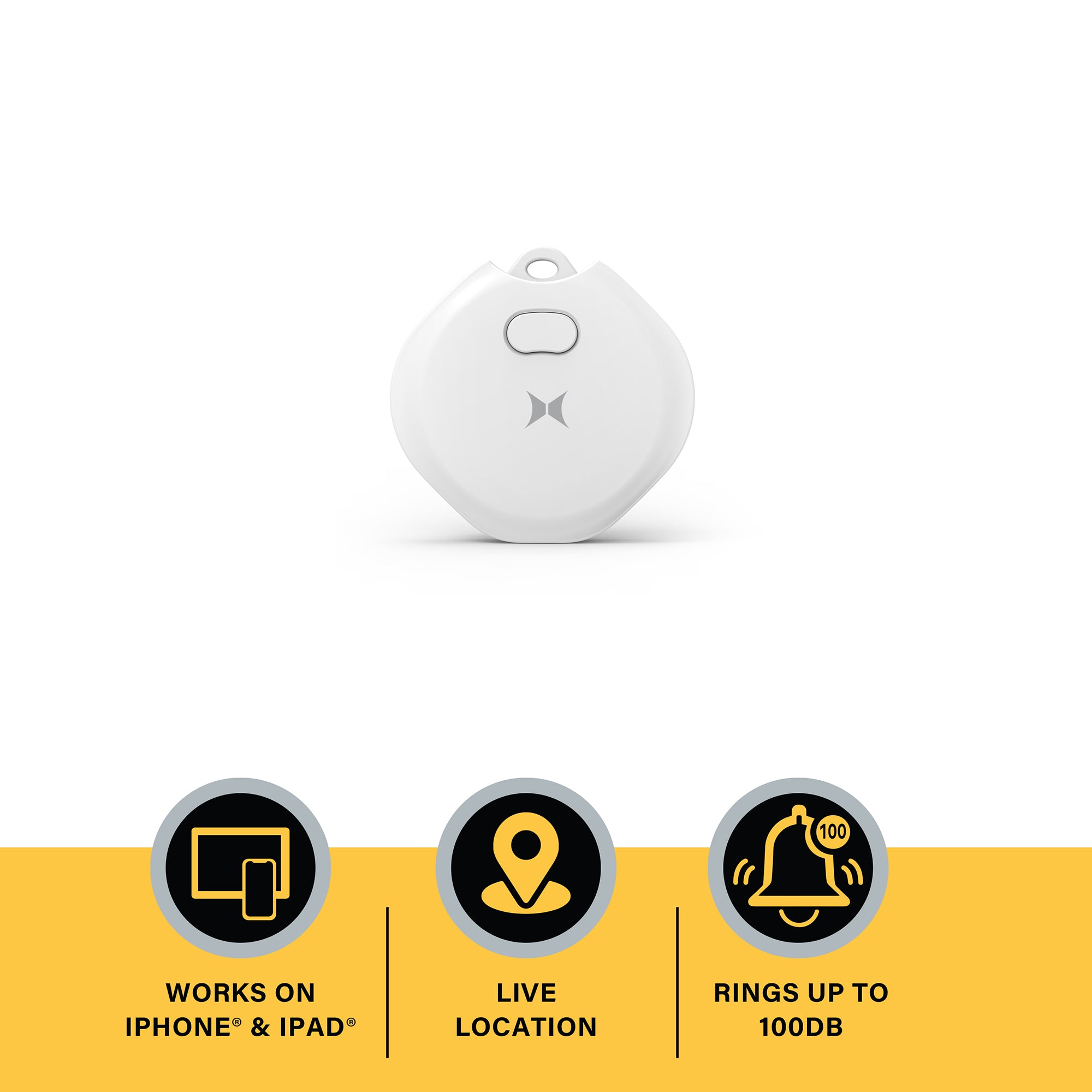 Rechargeable Air Tracker, Key Finder Tag Compatible with Apple Find My App for iOS iPhones, GPS Live Location Tracker