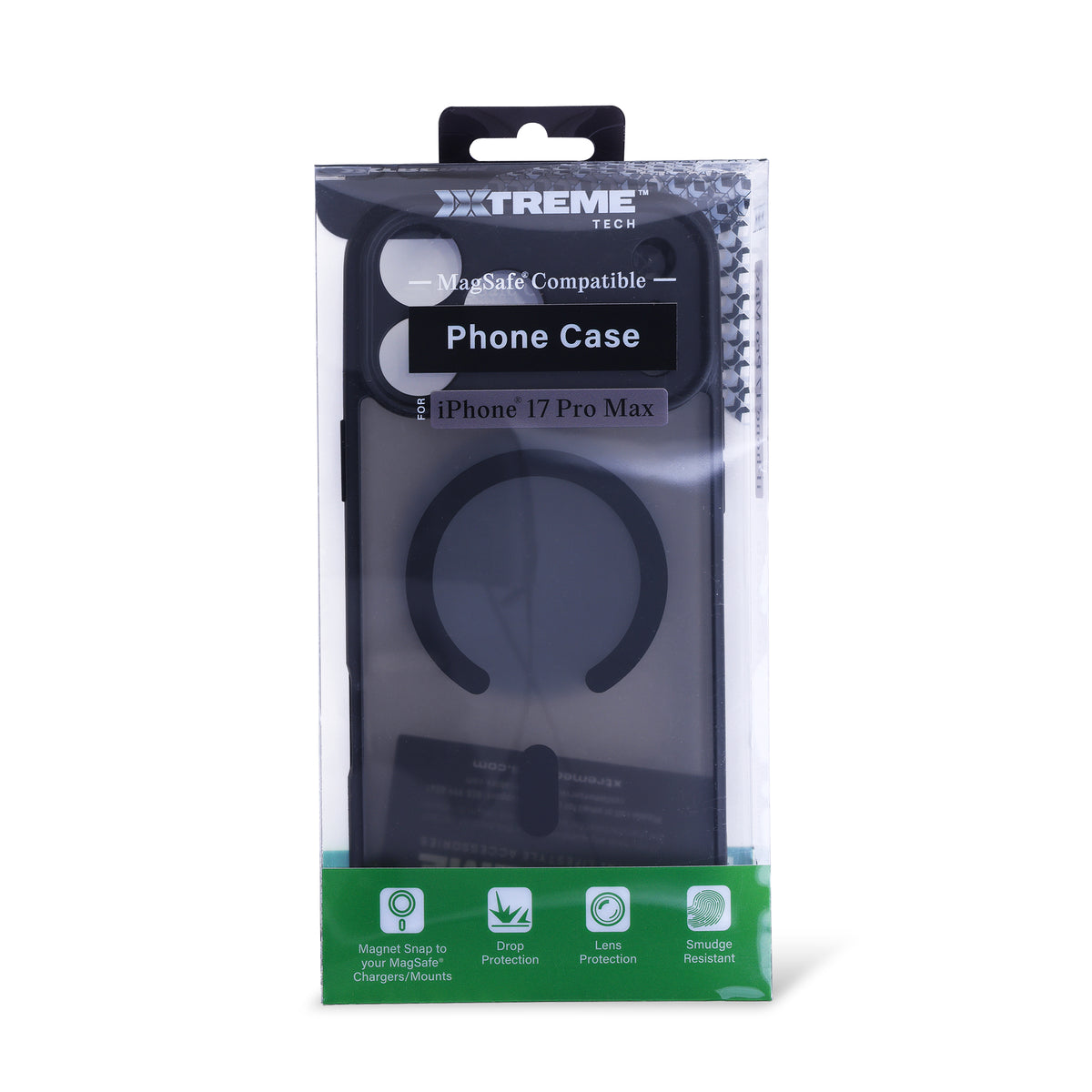 iPhone 17 Pro Max Protective Phone Case, Shock-Absorbing Slim Cover with Raised Screen & Camera Edges, Black
