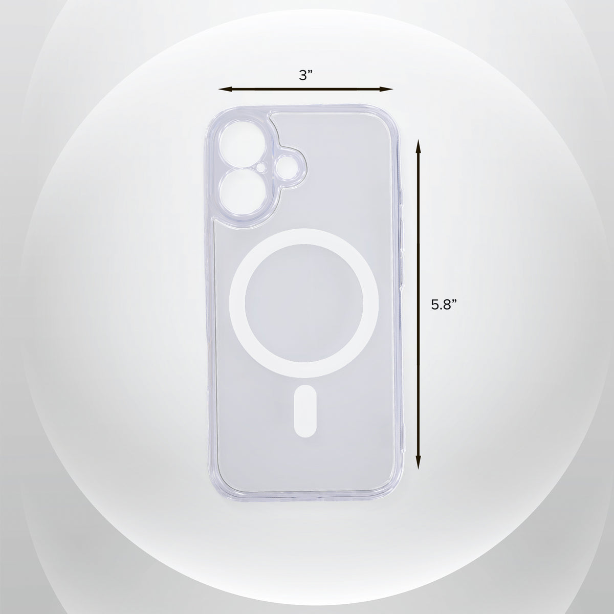 iPhone 16 Protective Phone Case, Shock-Absorbing Slim Cover with Raised Screen & Camera Edges, Clear