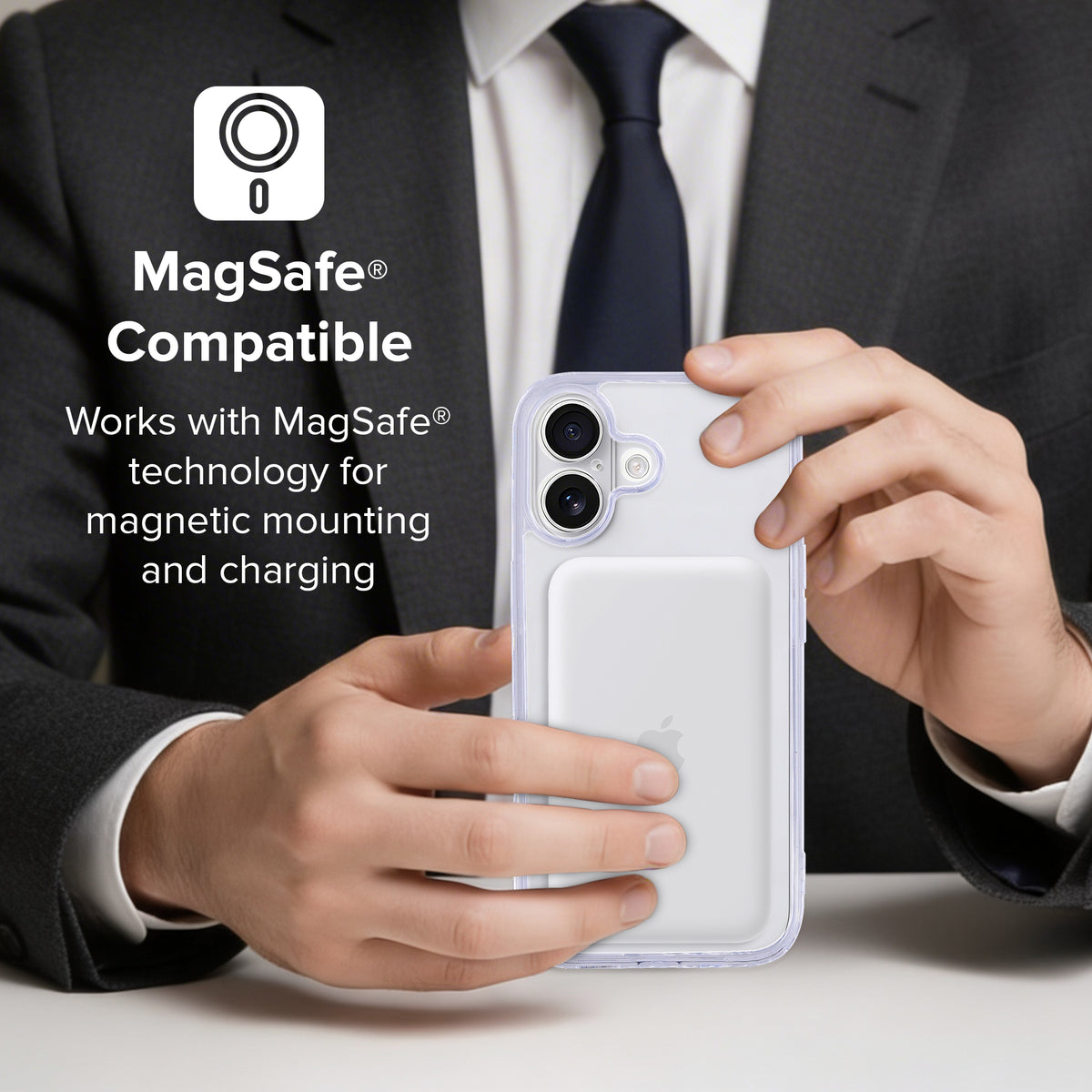 iPhone 17 Protective Phone Case, Shock-Absorbing Slim Cover with Raised Screen & Camera Edges, Clear