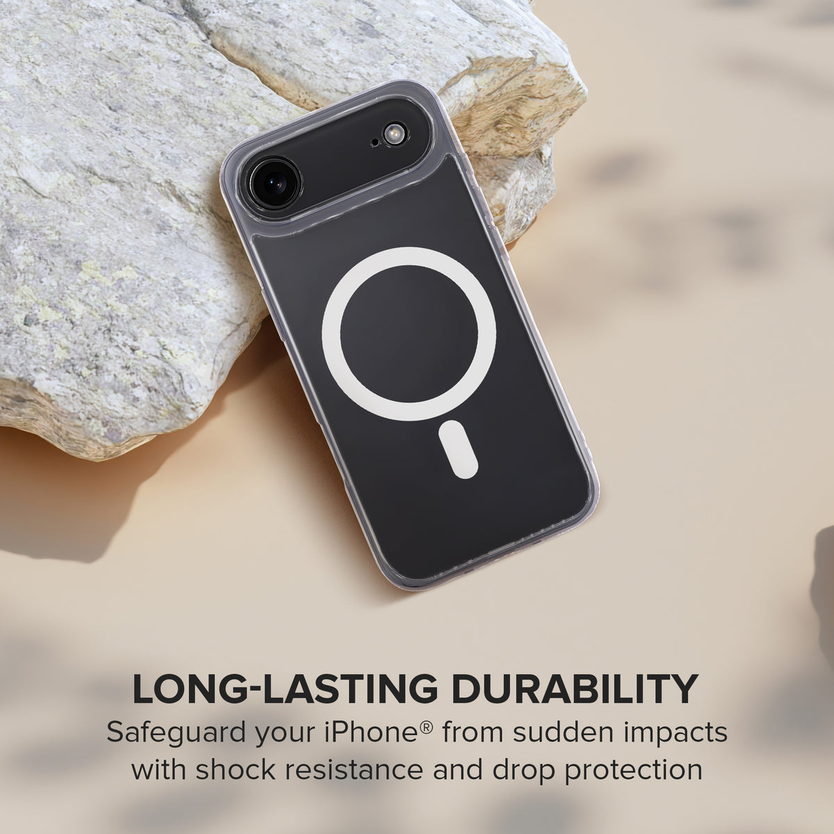 iPhone 17 Plus Protective Phone Case, Shock-Absorbing Slim Cover with Raised Screen & Camera Edges, Clear