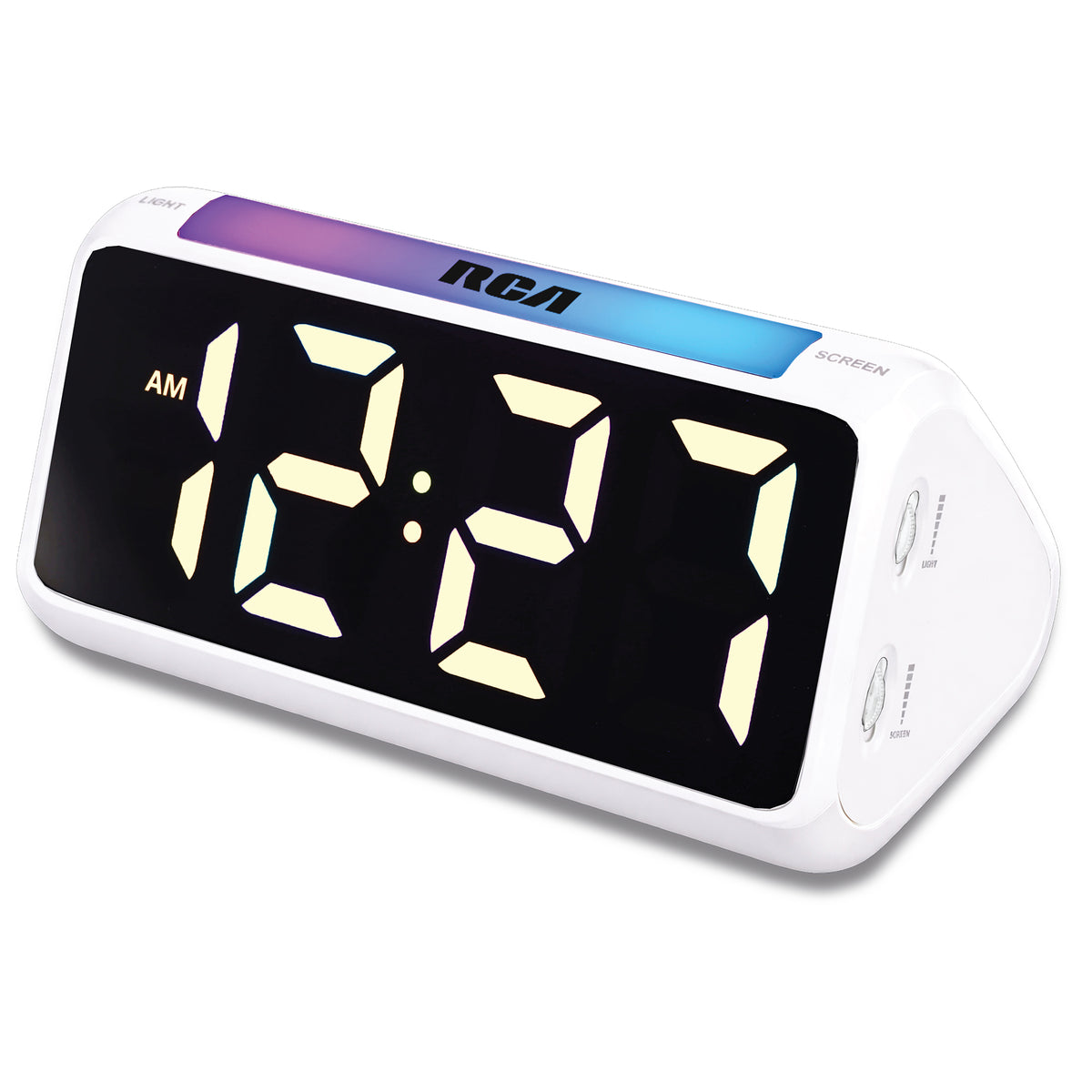 RCA Color Changing Digital Alarm Clock – 2" LED Display, Dual Alarm, USB Charging, Adjustable Brightness