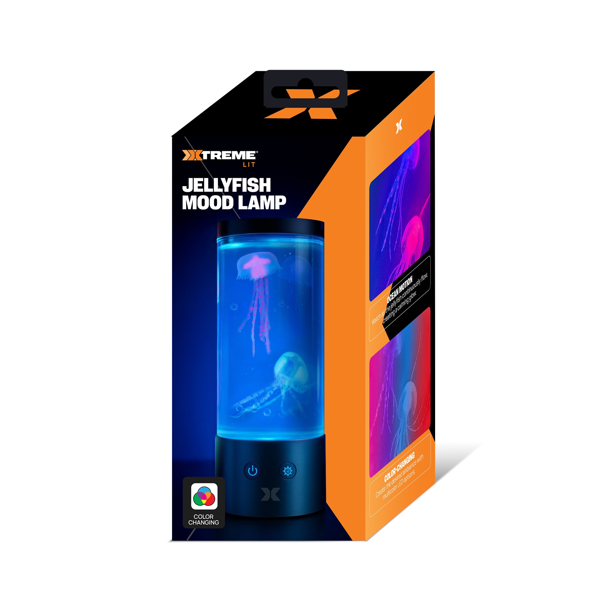Jellyfish Mood Lamp, Color-Changing LED Aquarium Night Light with Moving Jellyfish, Ambient Desktop Light for Home, Office & Gaming Setup