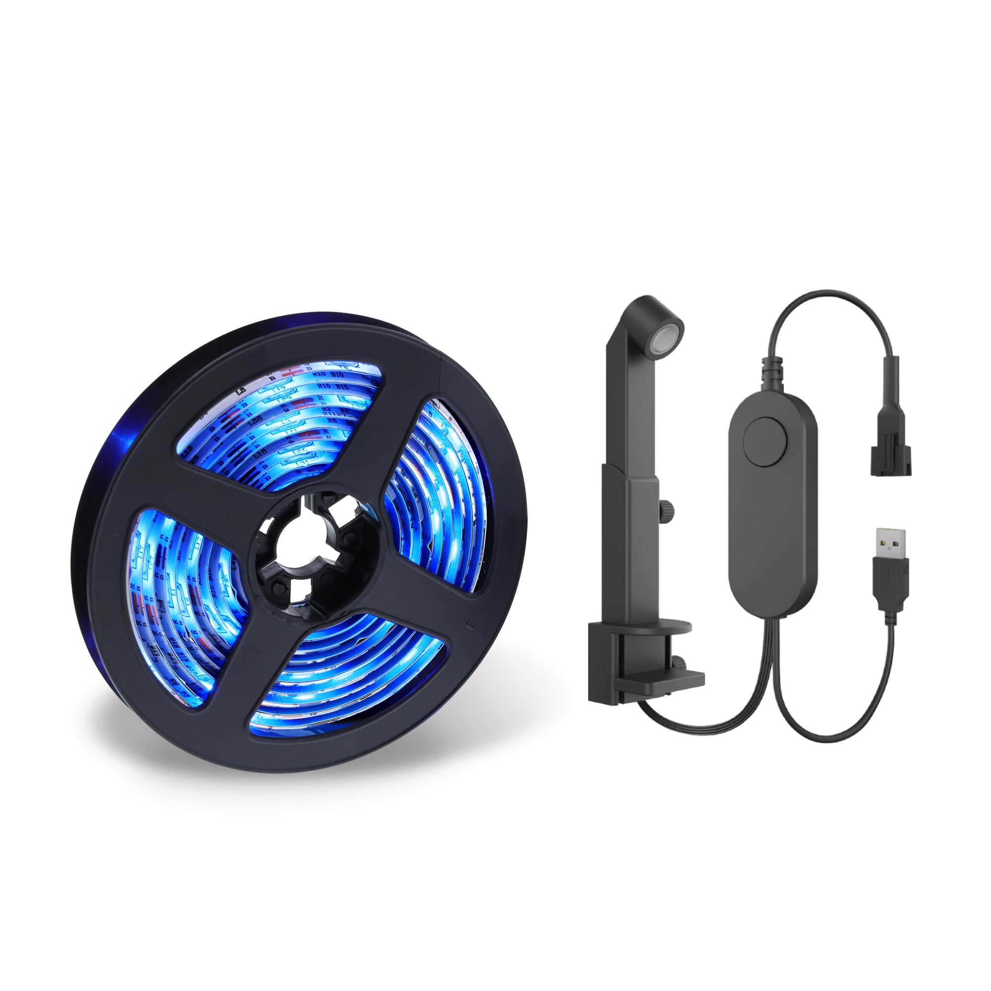 Color & Sound Reactive LED TV Backlight, 8.2ft Color Flow LED Light Strip with Screen Sync Camera, 75 IC Multicolor LEDs for TVs Up to 65"