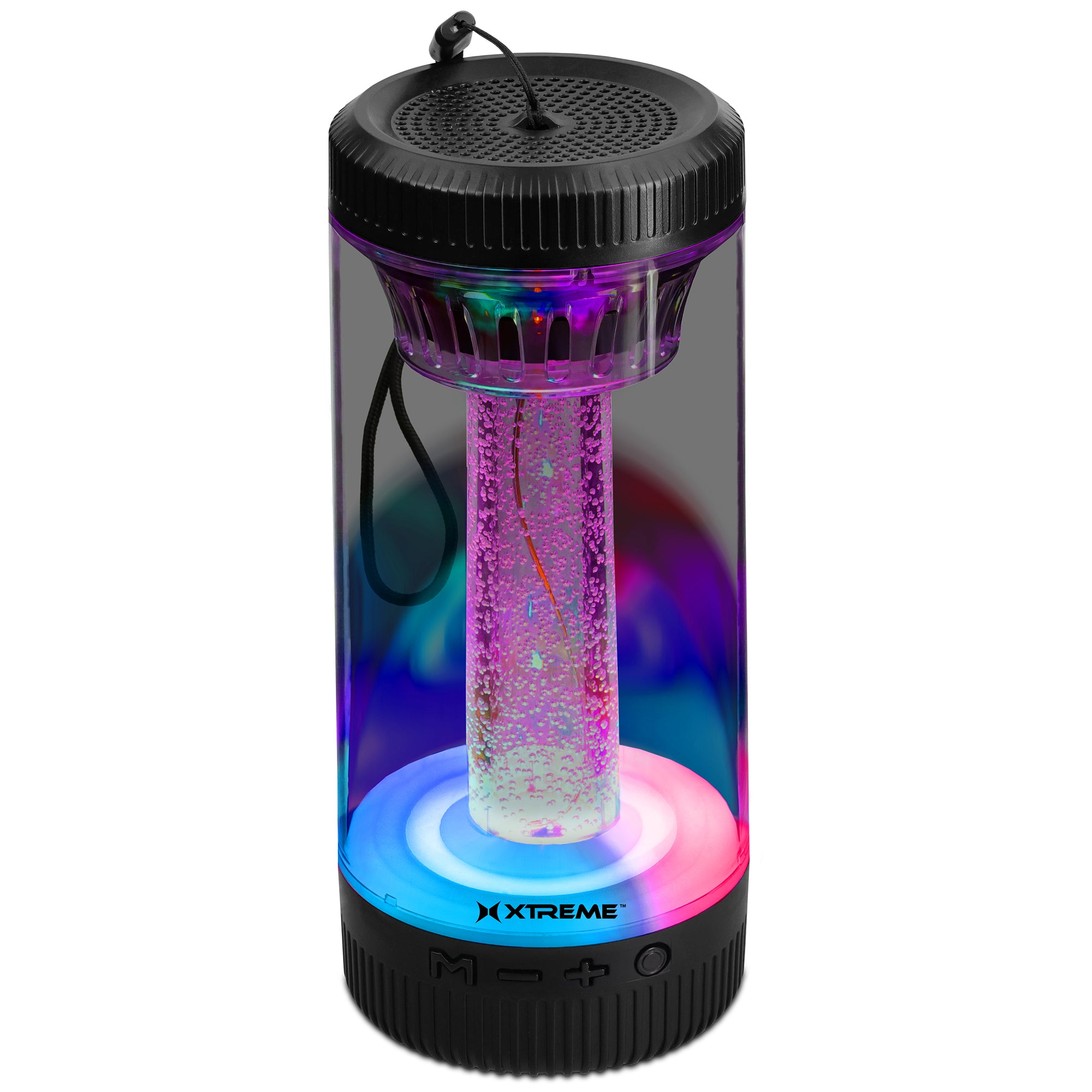 Light Show Sound-Reactive LED Bluetooth Speaker, Portable Wireless RGB Multicolor Cylinder Speaker with TWS True Wireless Stereo, Built-In Rechargeable Battery