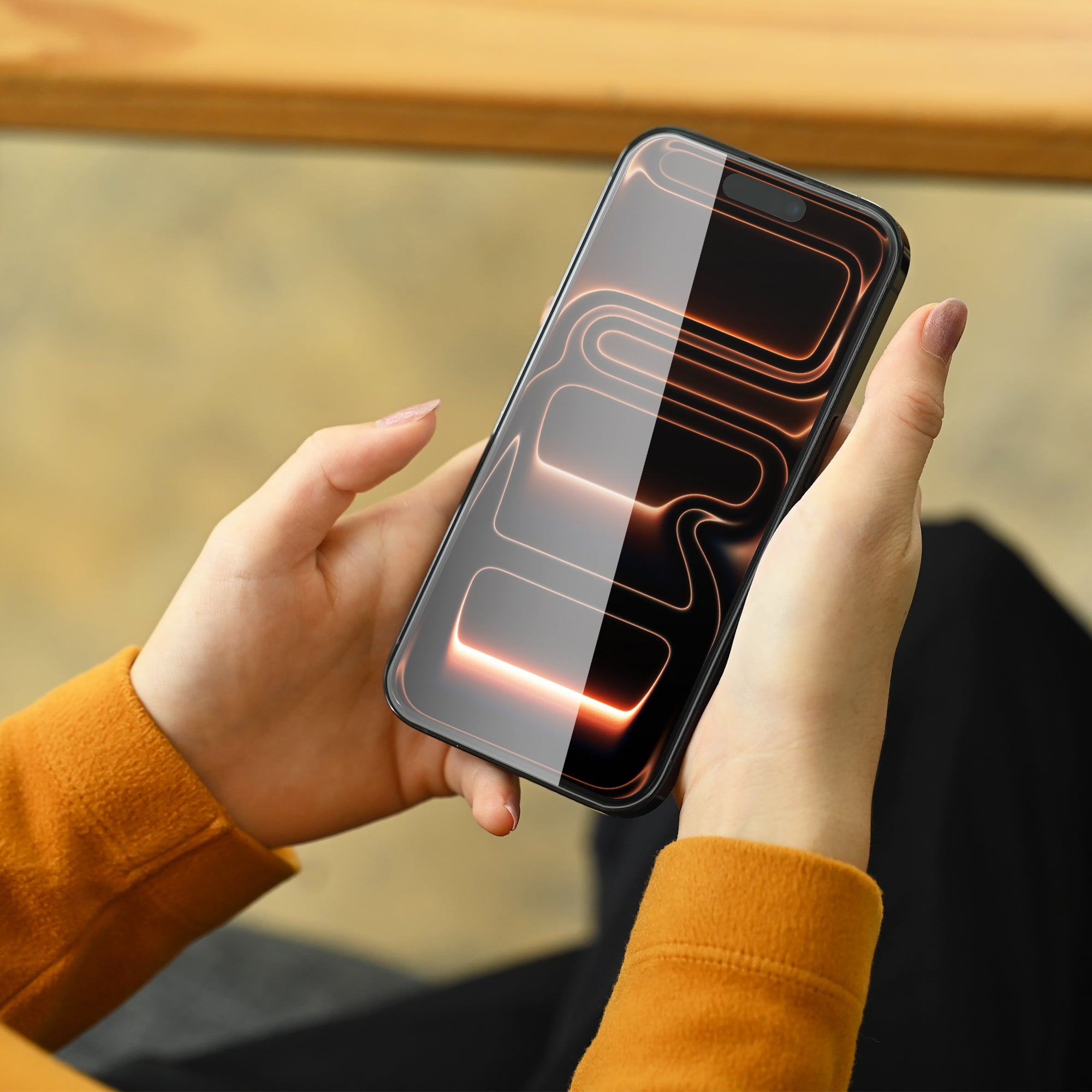 Premium Indestructible Screen Protector for iPhone 17 Pro Max, Shatterproof & Scratch Resistant Glass Film, Touch Sensitive Easy Peel & Stick Installation