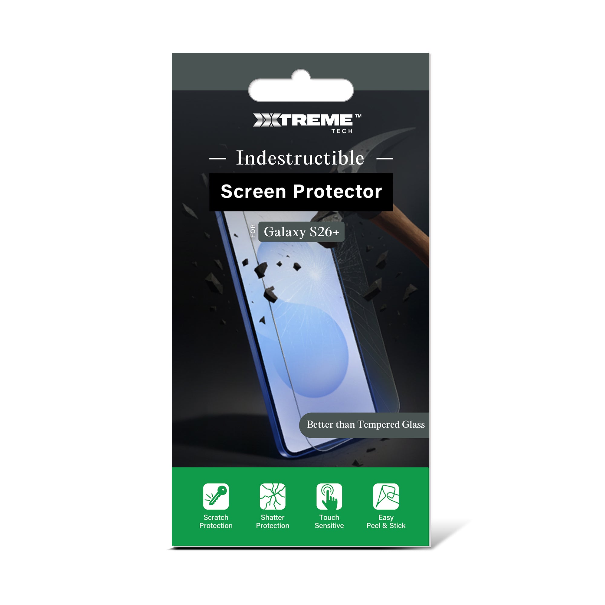 Indestructible Screen Protector for Samsung Galaxy S25 Fe/Plus, Shatterproof & Scratch Resistant Glass Film Guard, Touch Sensitive Easy Peel & Stick