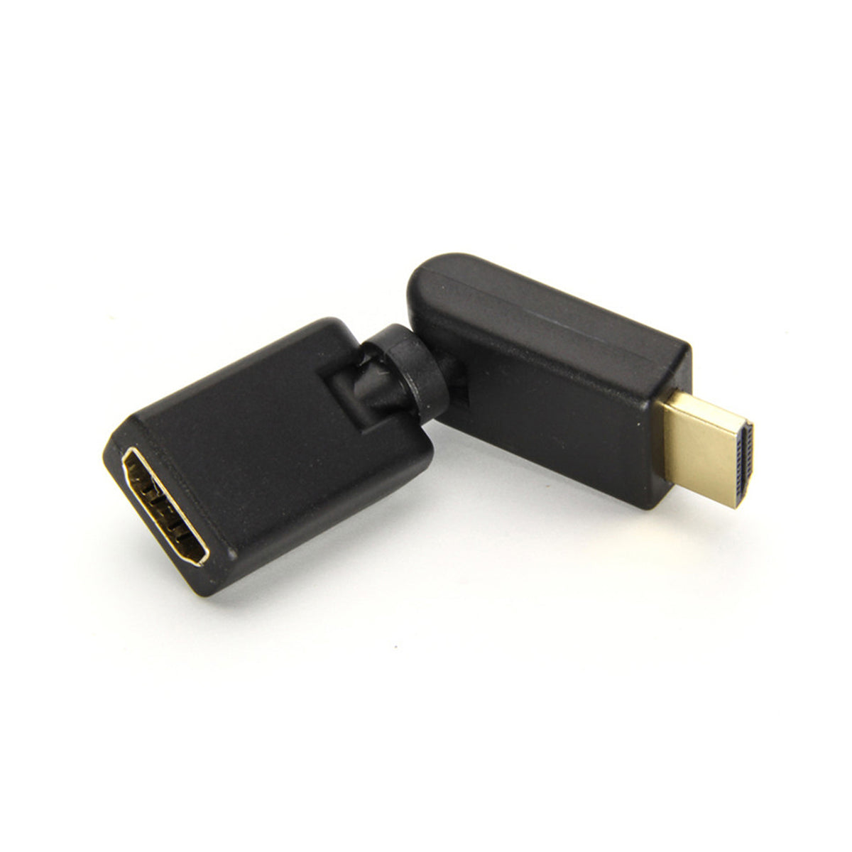 HDMI Free-Angle Adaptor, 90 Degree and 270 Degree HDMI Adapter, 4K Male to Female Cable with Gold Plated Adaptors, Multi-Angle Adapter for HD TVs, Projectors, Desktops, LCD Screens, & More