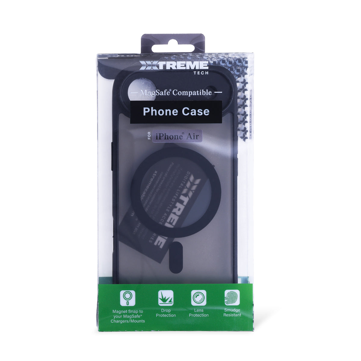 iPhone 17 Plus Protective Phone Case, Shock-Absorbing Slim Cover with Raised Screen & Camera Edges, Black