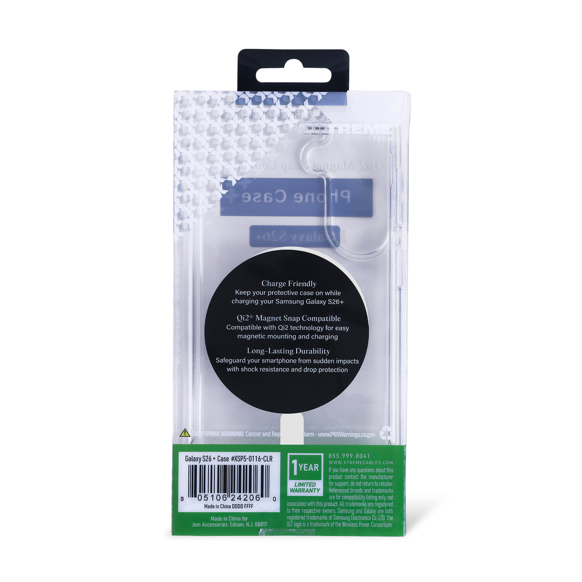 Samsung Galaxy S26 Fe/Plus Protective Phone Case, Shock-Absorbing Slim Cover with Raised Screen & Camera Edges, Clear