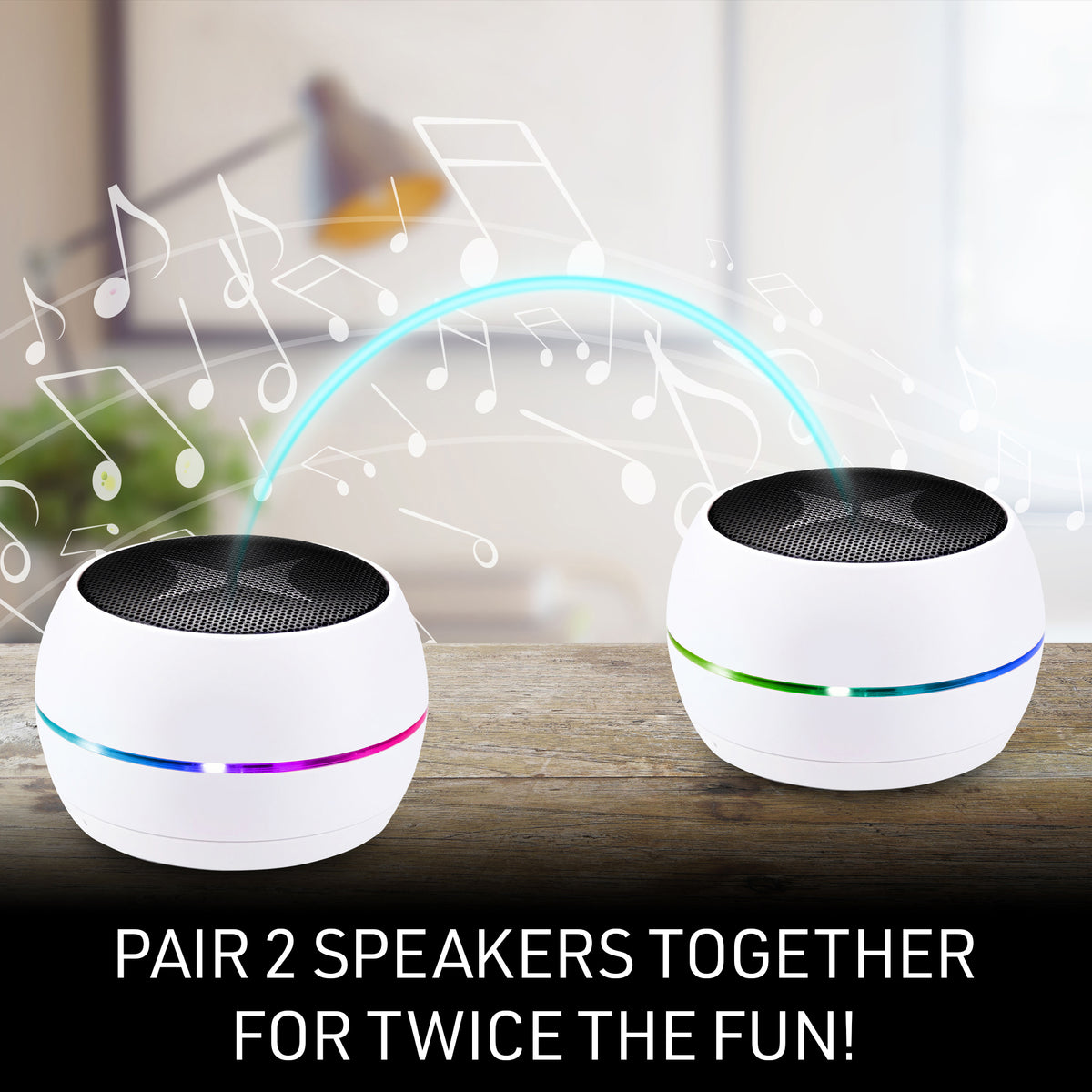 Helio True Wireless Bluetooth Speaker, Connect Compatible Devices For Instant Music Playback, Built-In Microphone For Hands-Free Calls