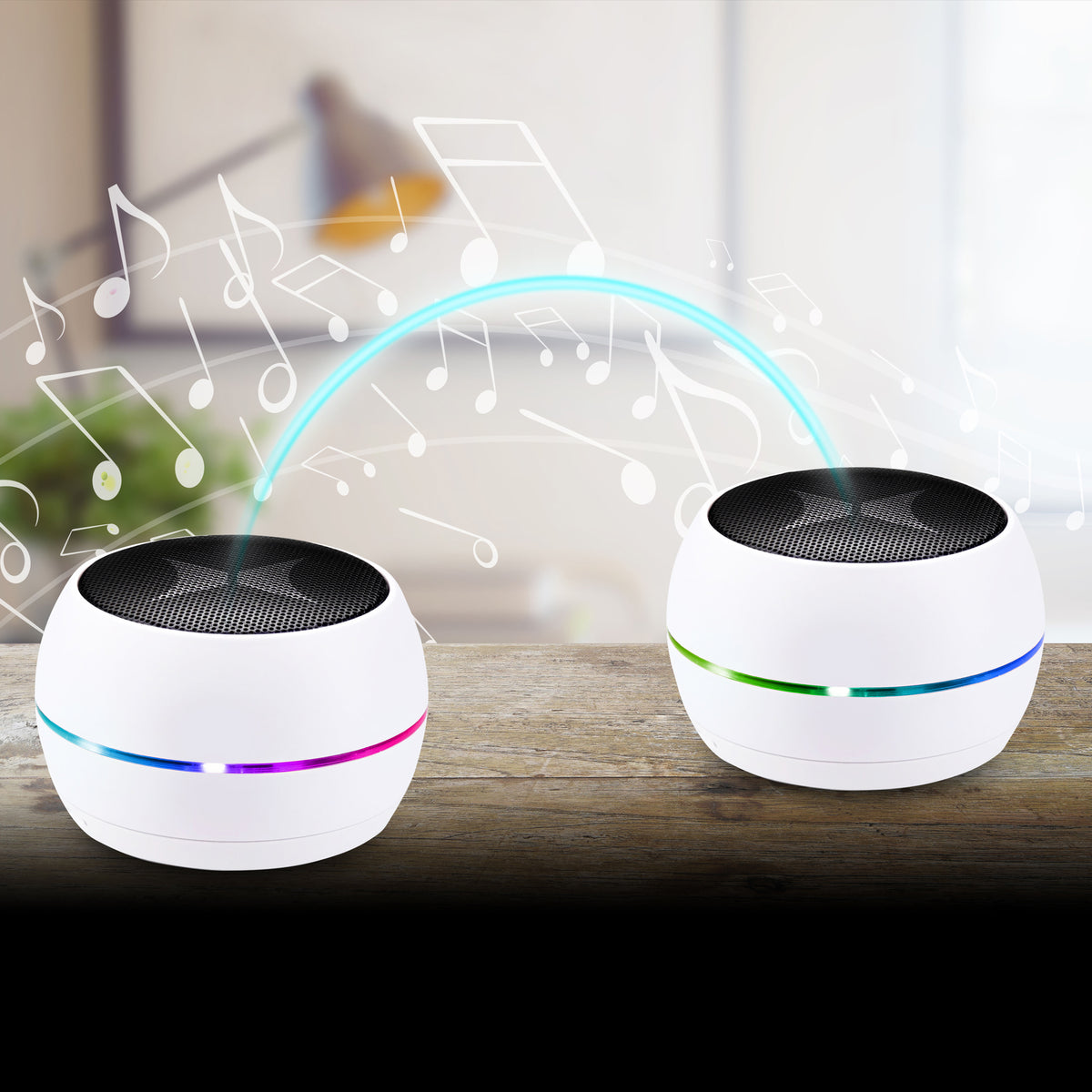 Helio True Wireless Bluetooth Speaker, Connect Compatible Devices For Instant Music Playback, Built-In Microphone For Hands-Free Calls