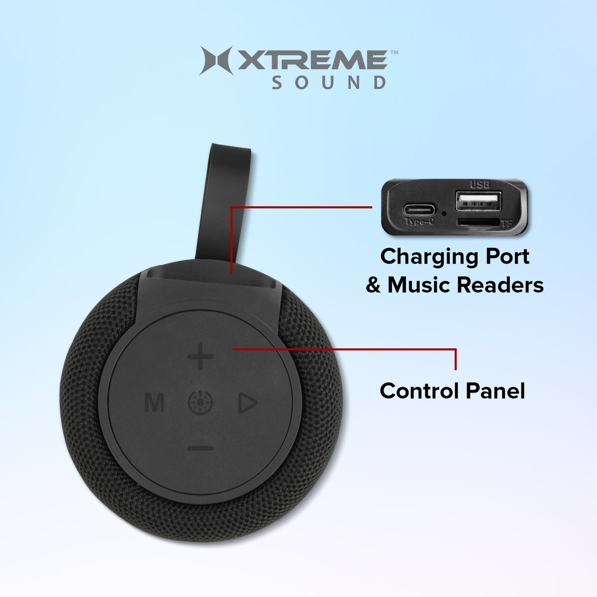 Sound Spectra LED Light Show Bluetooth Speaker, Portable Wireless Speaker with RGB LED Lights