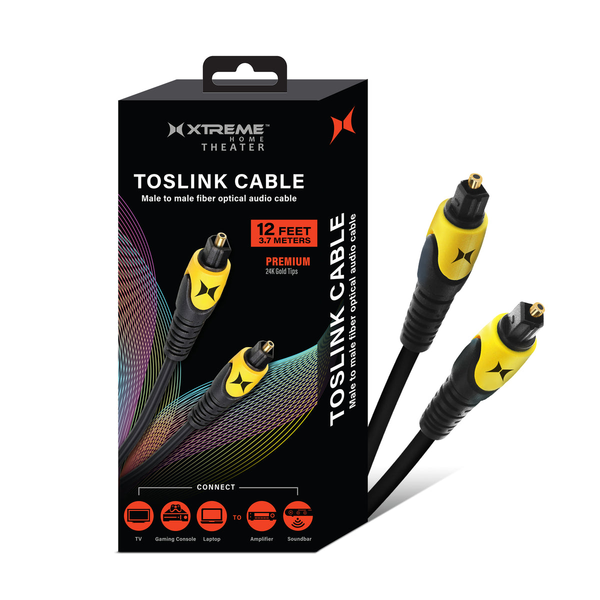 Optical Toslink Cable 12'