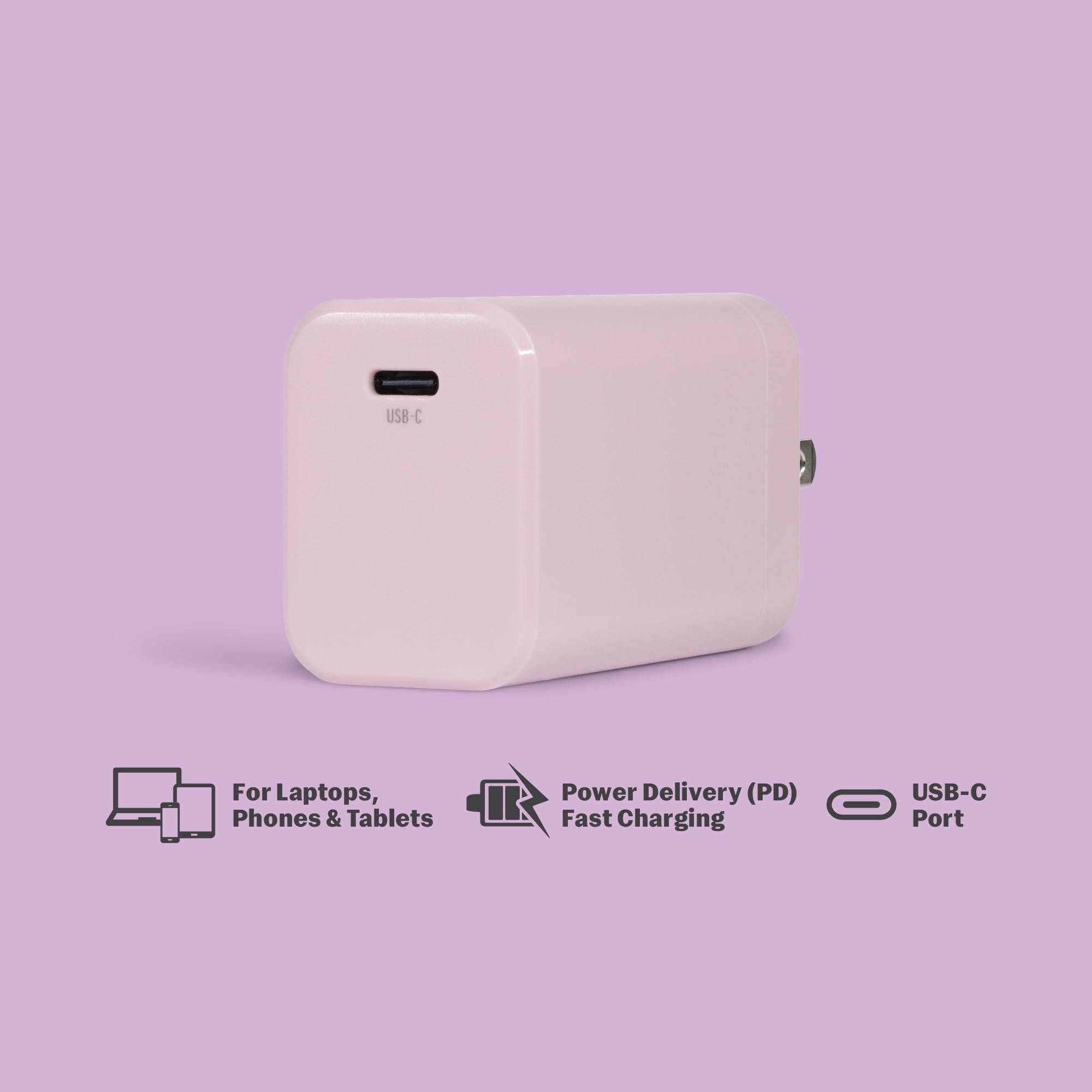 3-Pack 65W USB-C Wall Charger for Laptops with PD Power Delivery, Compact Fast Charging Wall Charger