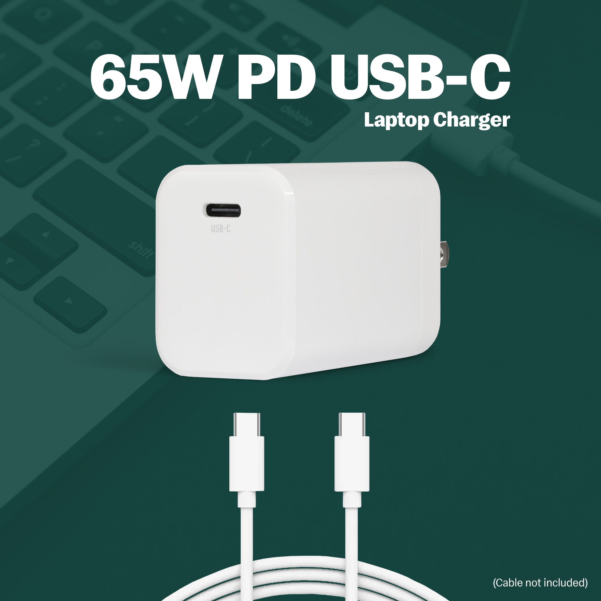 3-Pack 65W USB-C Wall Charger for Laptops with PD Power Delivery, Compact Fast Charging Wall Charger