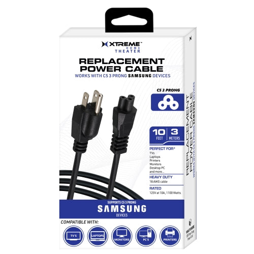 SamsungTV Power Cable -3 prong