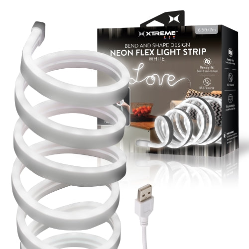 2M Single White Neon Flex