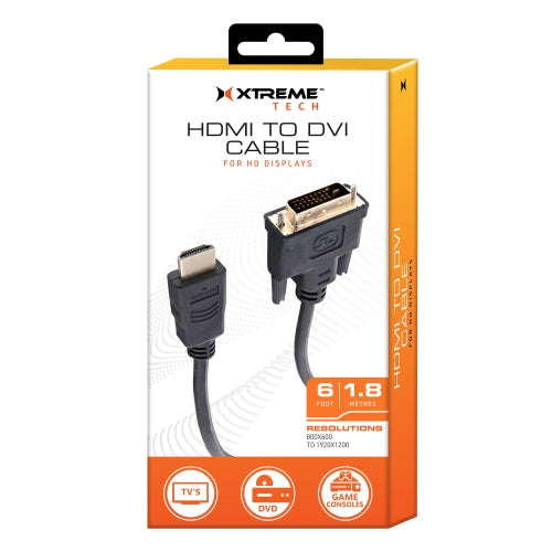6ft HDMI to DVI Cable