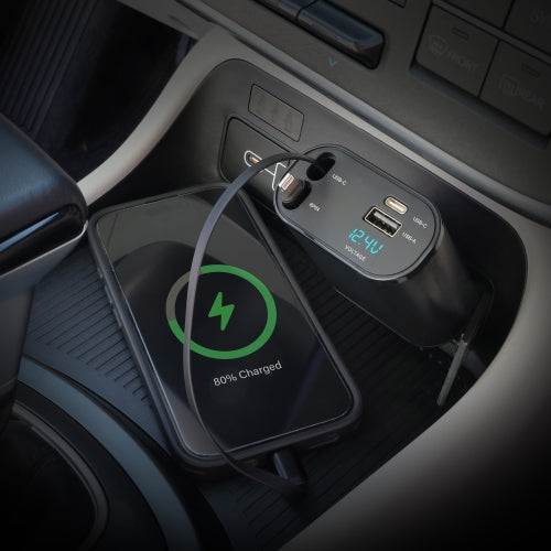 30W A/C Car with Retract Cable