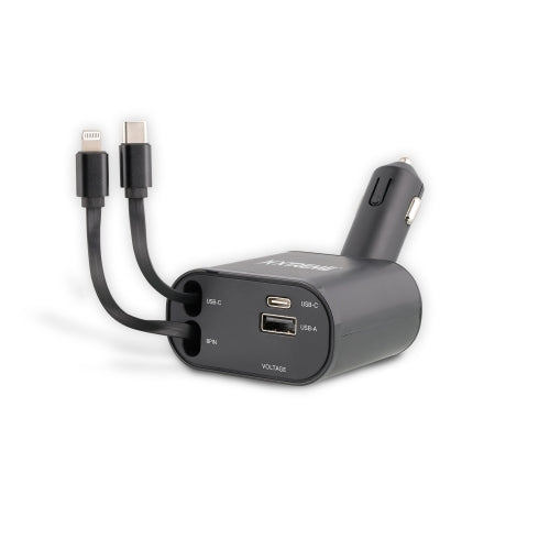 30W A/C Car with Retract Cable
