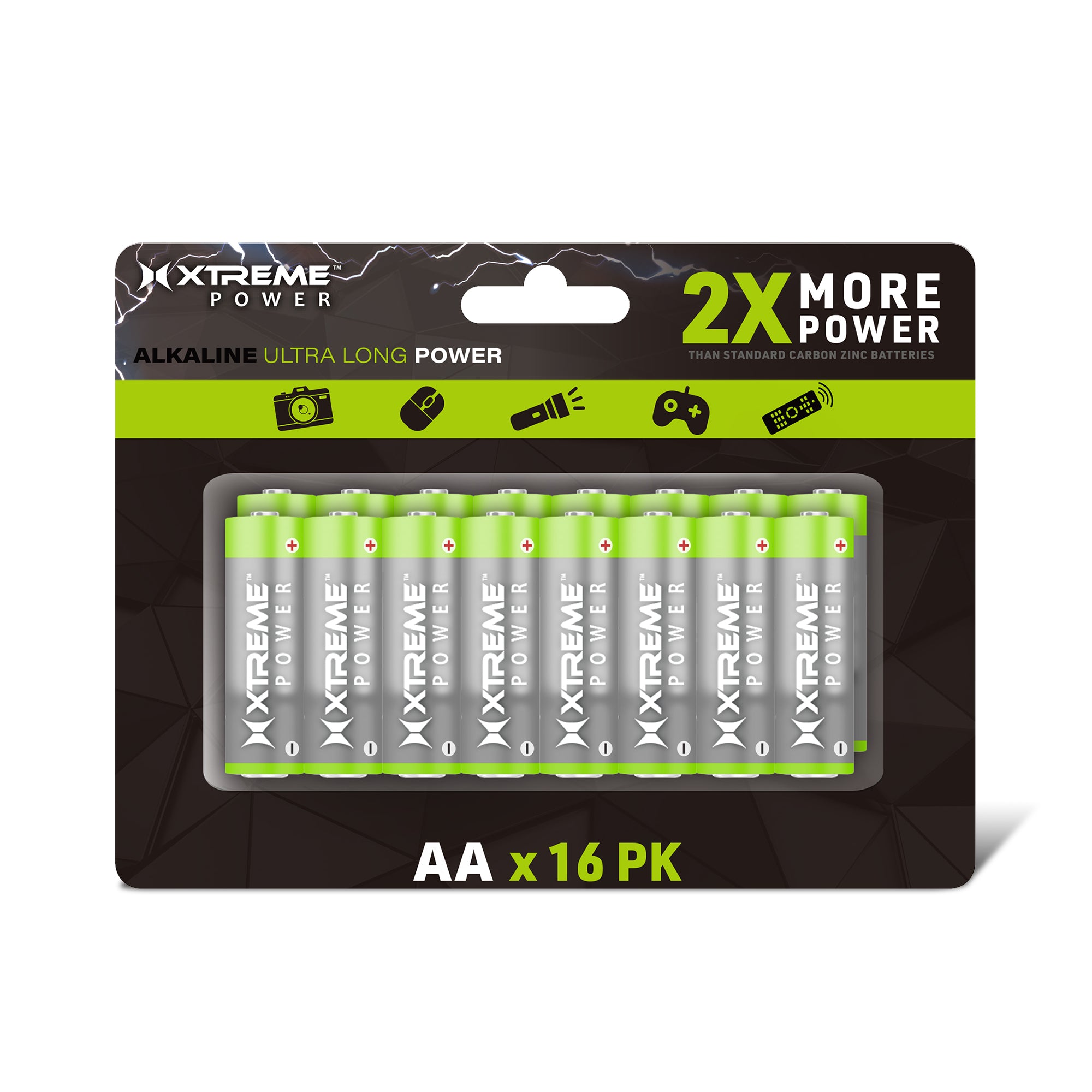 Long-Lasting AA Alkaline Batteries (16-Pack) – Reliable High-Performance Household Power for Toys, Remotes, and Gadgets