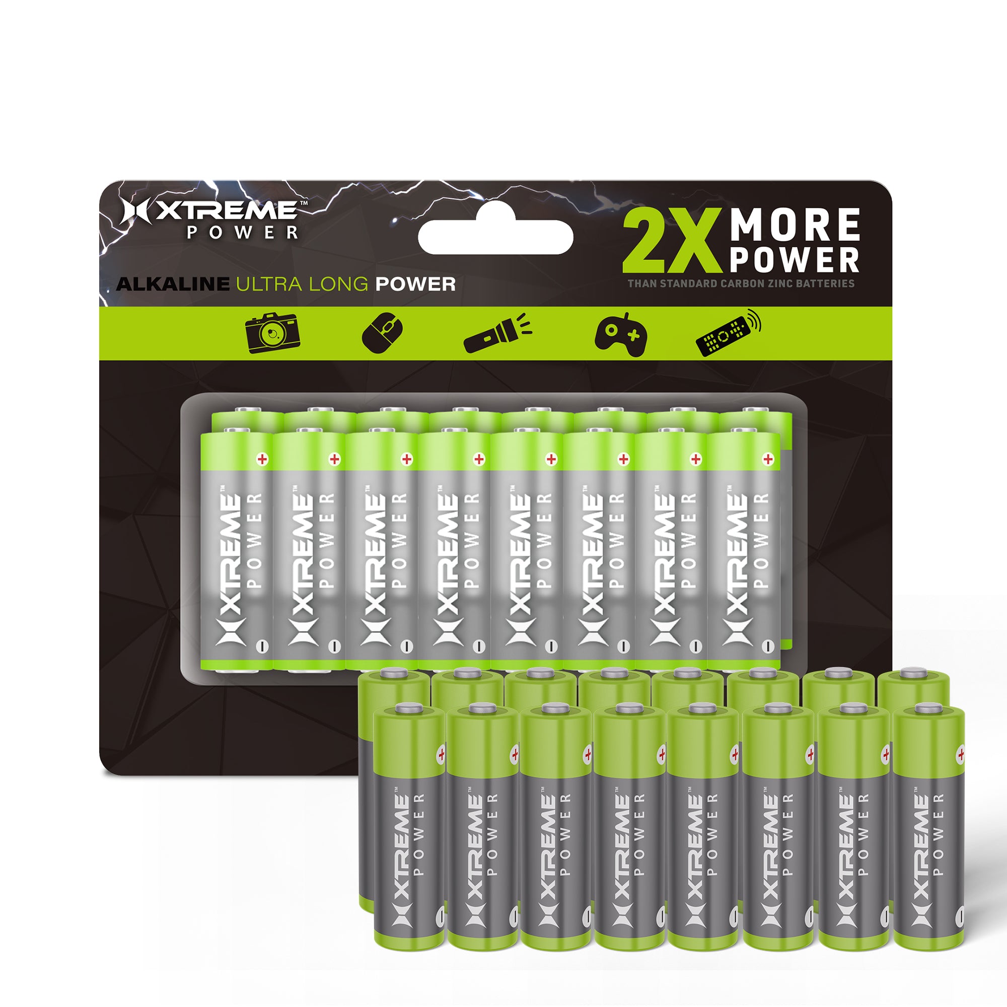 Long-Lasting AA Alkaline Batteries (16-Pack) – Reliable High-Performance Household Power for Toys, Remotes, and Gadgets