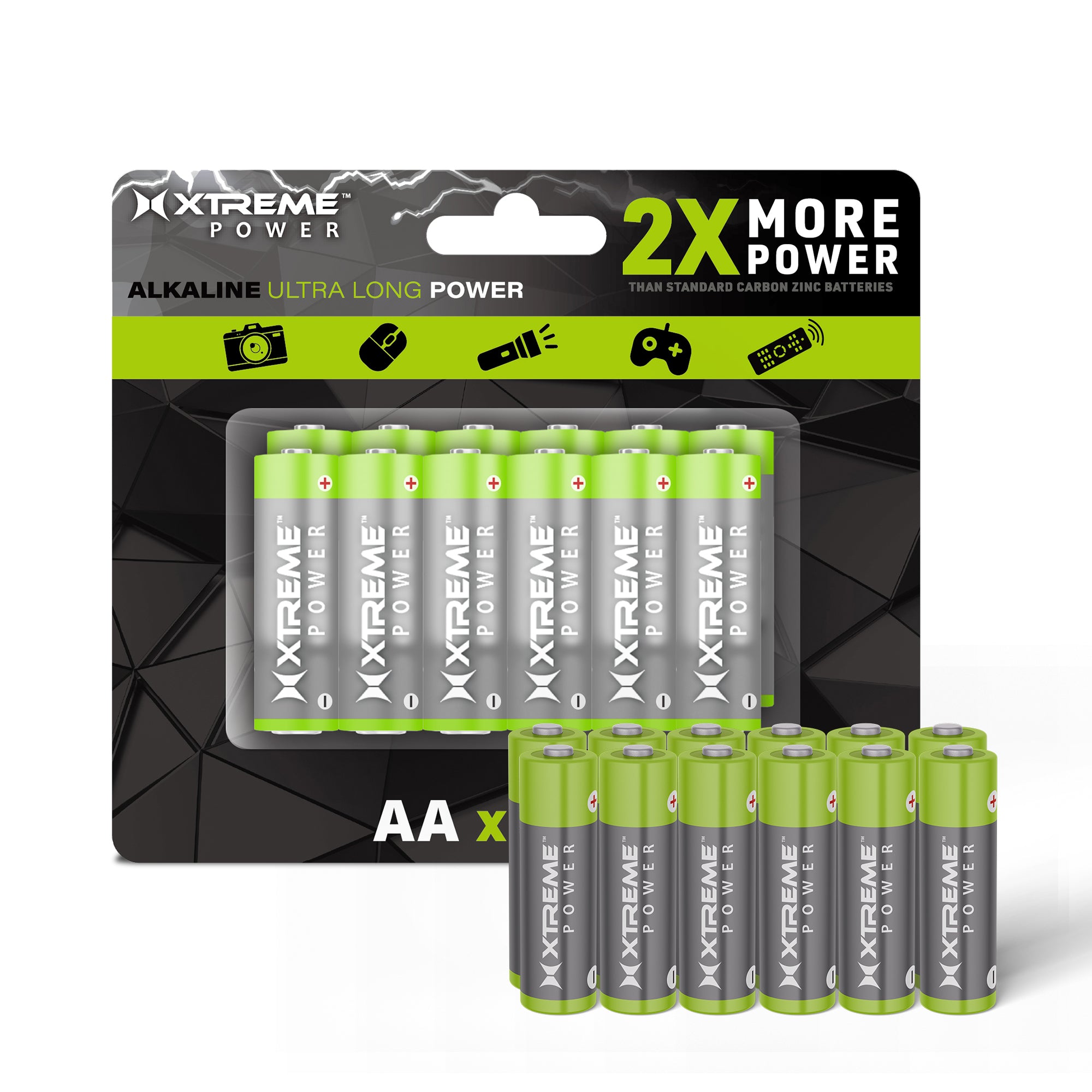 Long-Lasting AA Alkaline Batteries (12-Pack) – Reliable High-Performance Household Power for Toys, Remotes, and Gadgets