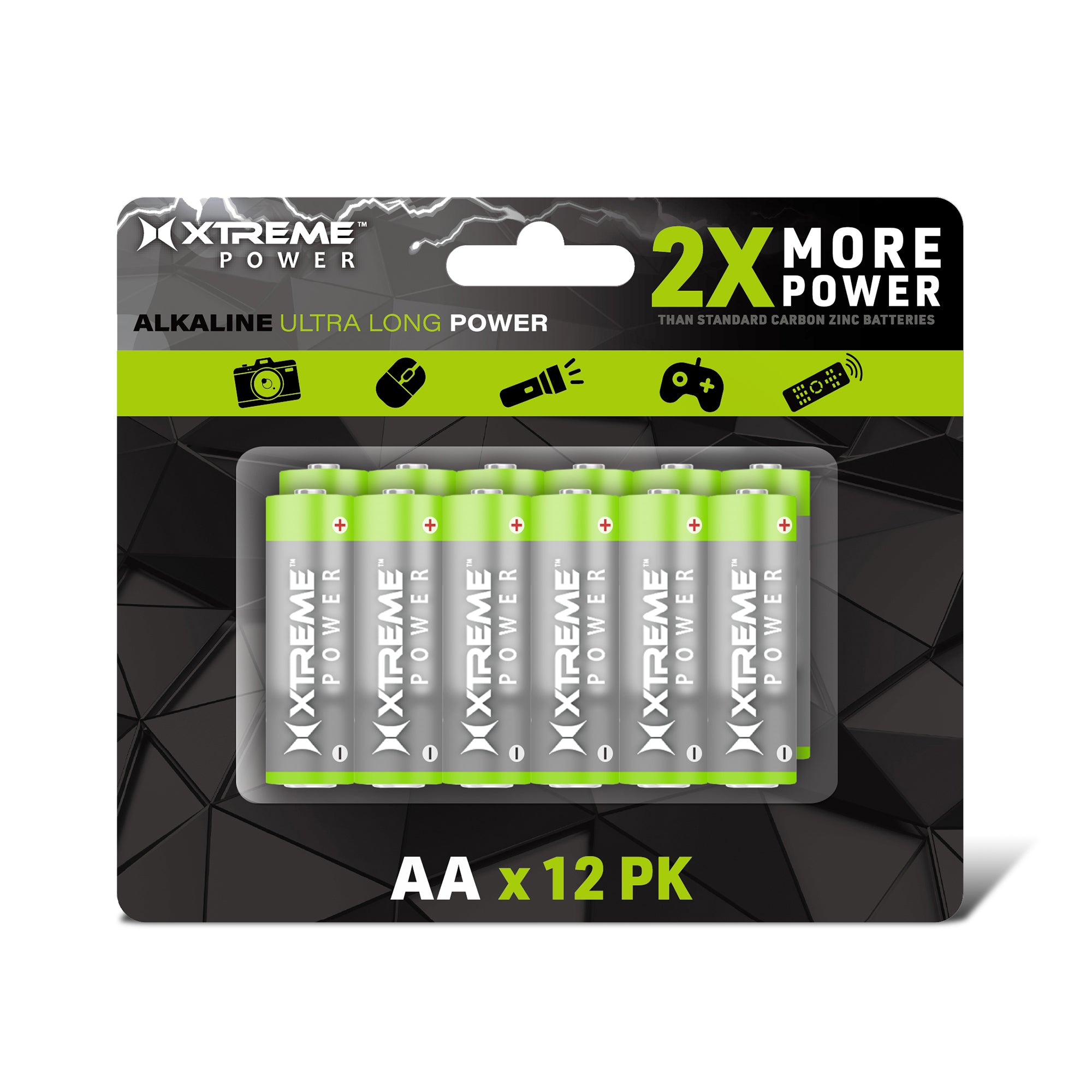 Long-Lasting AA Alkaline Batteries (12-Pack) – Reliable High-Performance Household Power for Toys, Remotes, and Gadgets
