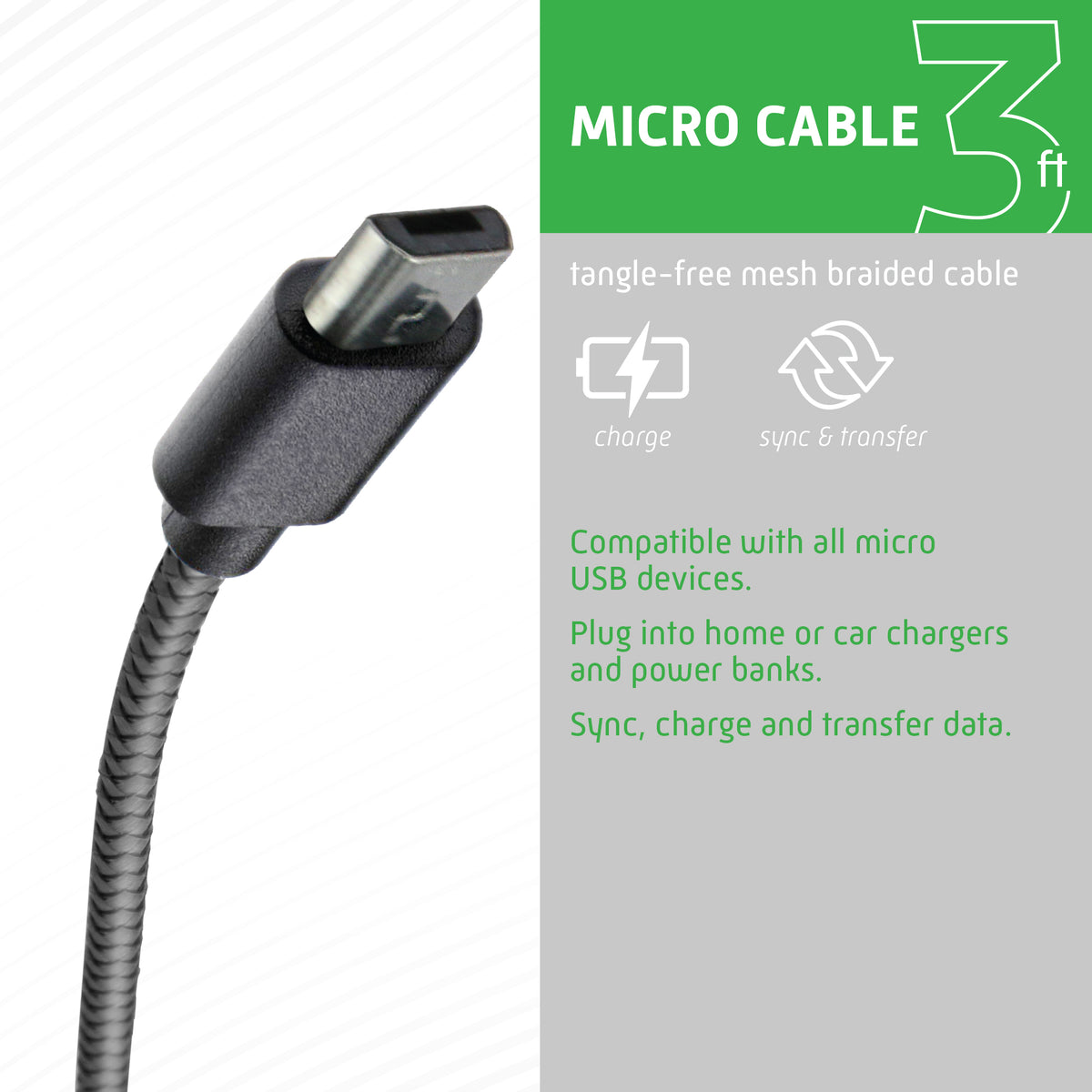 3ft Micro USB Cable