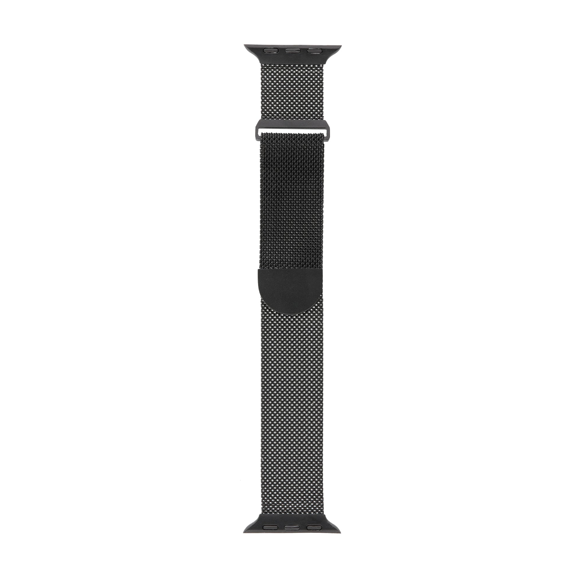 Premium Steel Mesh Apple Watch Band with Adjustable Magnetic Clasp, Black Finish, Universal Fit for all Large Series, Easy Installation