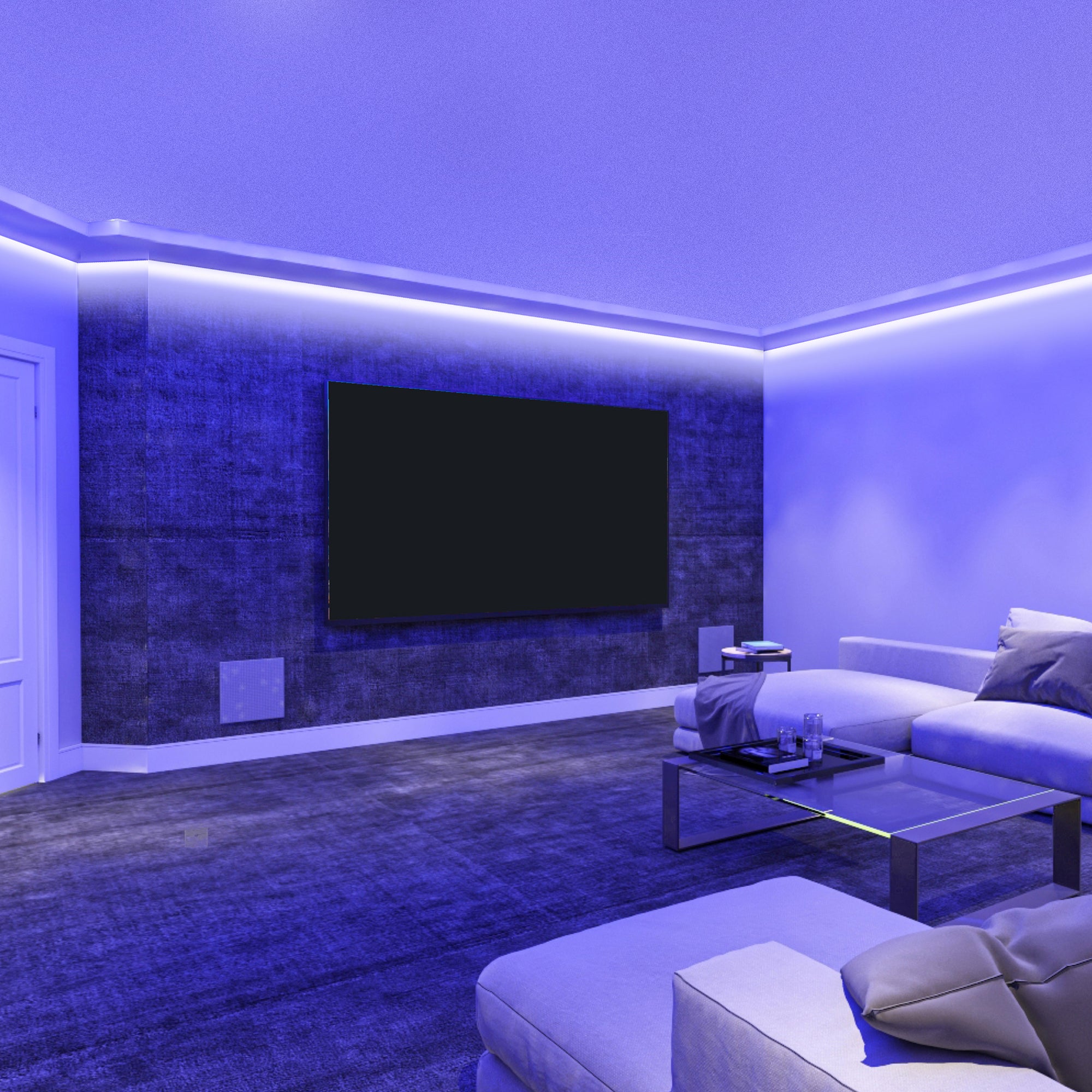 100ft Cut & Customize Indoor LED Light Strip Kit, Includes 3 Connectors, 900 LEDs, 4 Modes, Remote & 24V Adapter