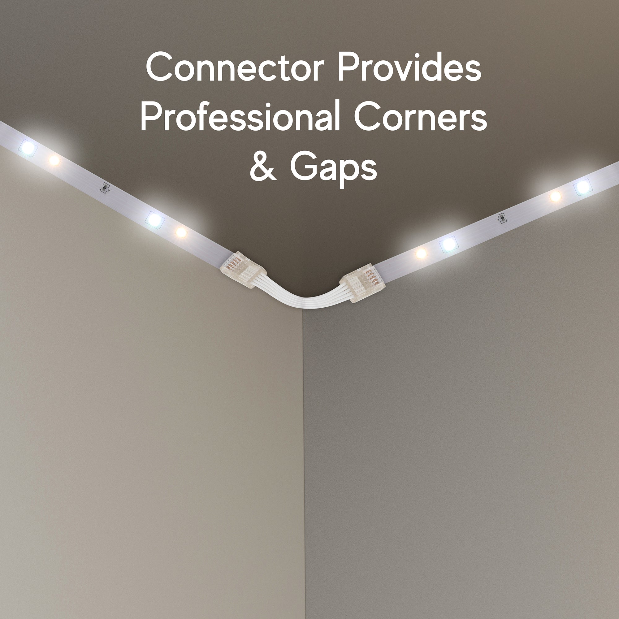 10ft Cut & Customize Indoor LED Light Strip Kit, Includes 1 Connector, 90 LEDs, 4 Modes, Remote