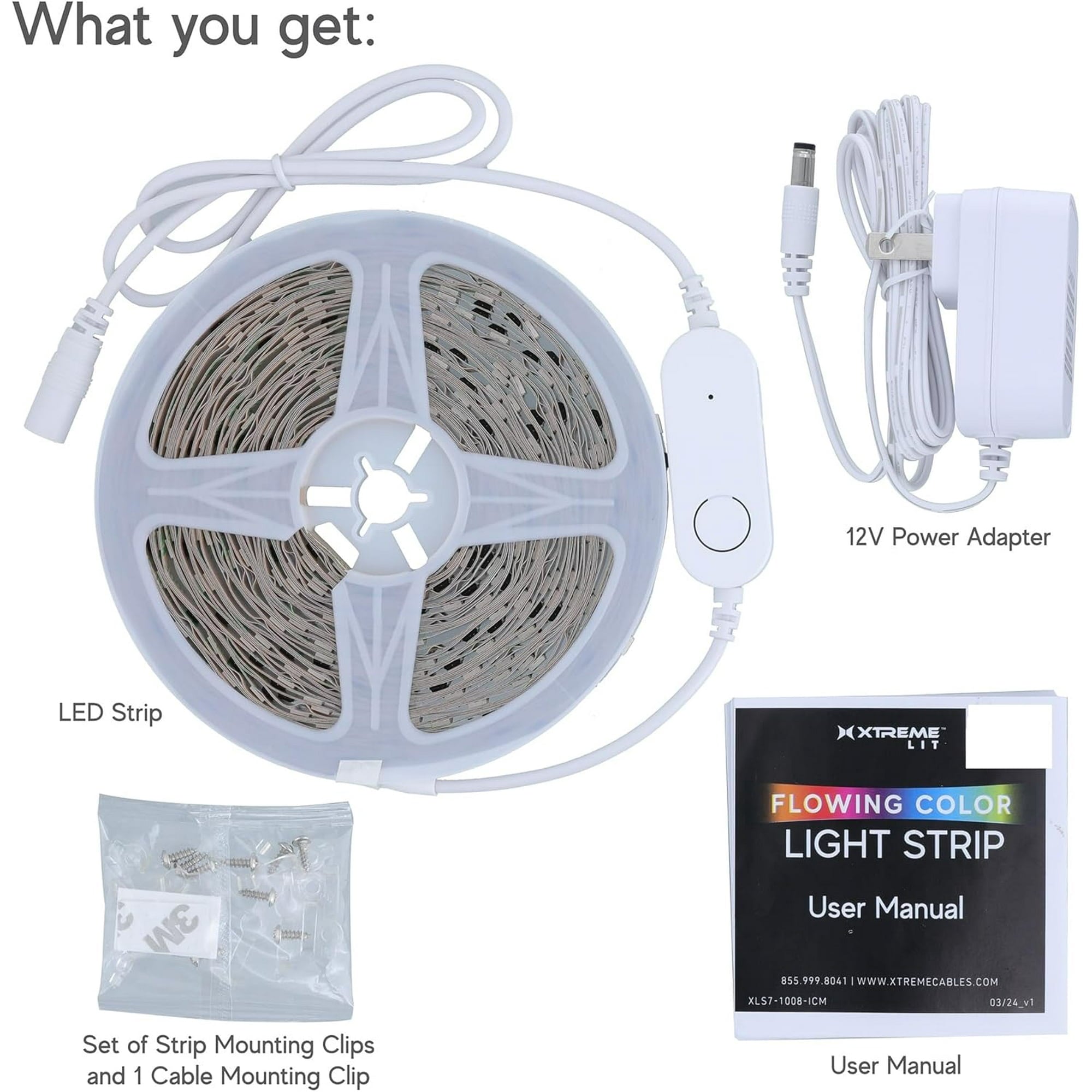 150ft Bluetooth LED Light Strips, Flowing Color Effect, App Use, Indoor